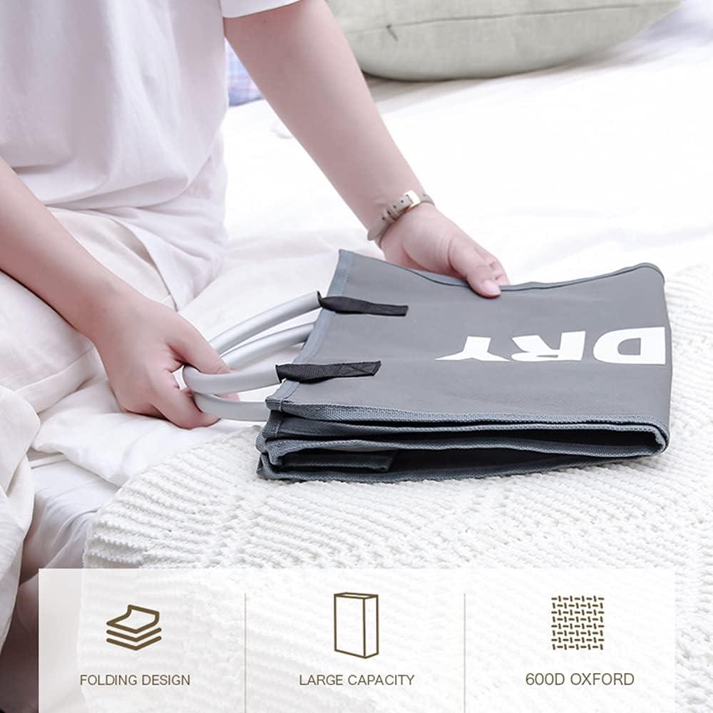 Cesta de Ropa Plegable Abuzhen Negra 53L Impermeable