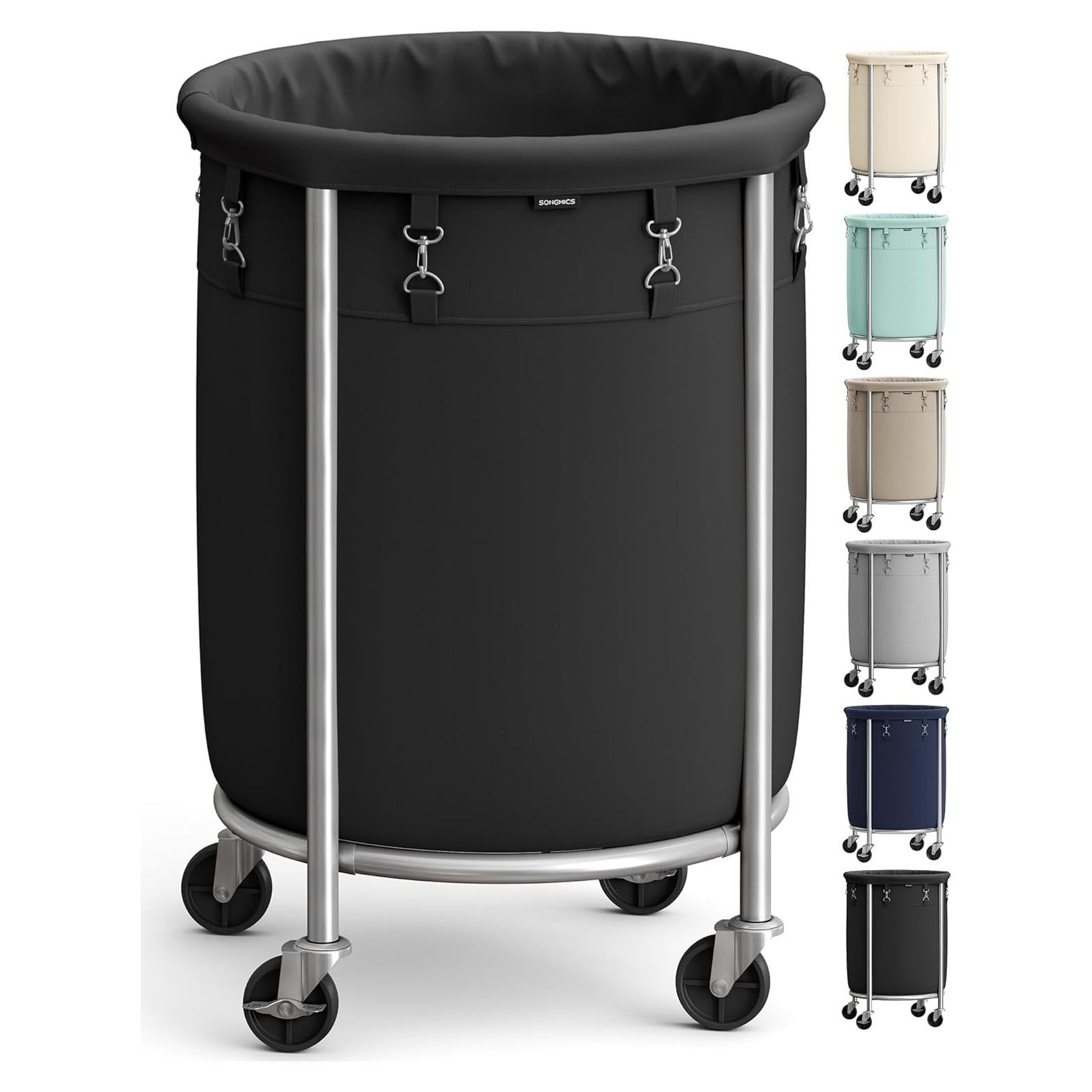 Cesta de Ropa SONGMICS 110L con Ruedas y Marco de Acero