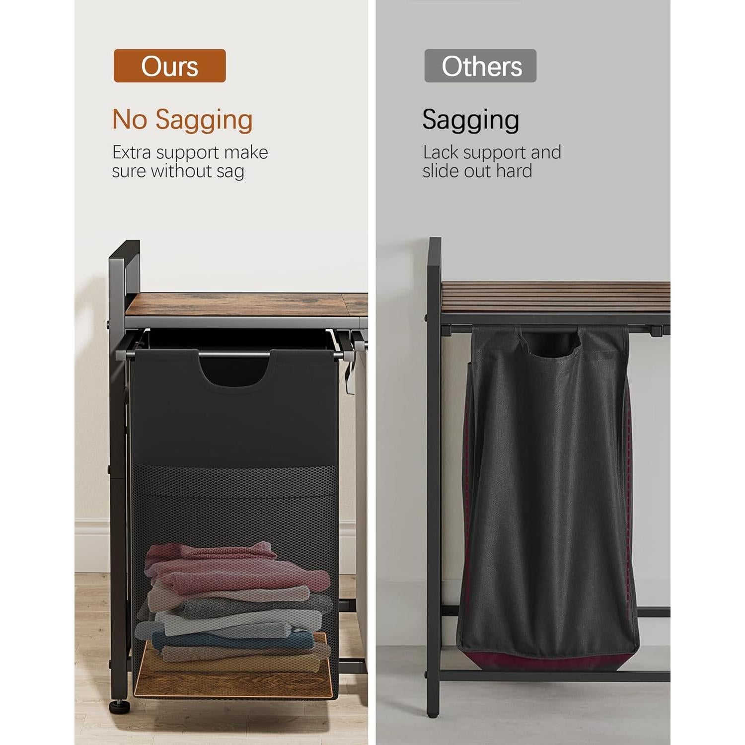 Cesto de Ropa Doble Lulive 112L con Bolsas Extraíbles y Mangos