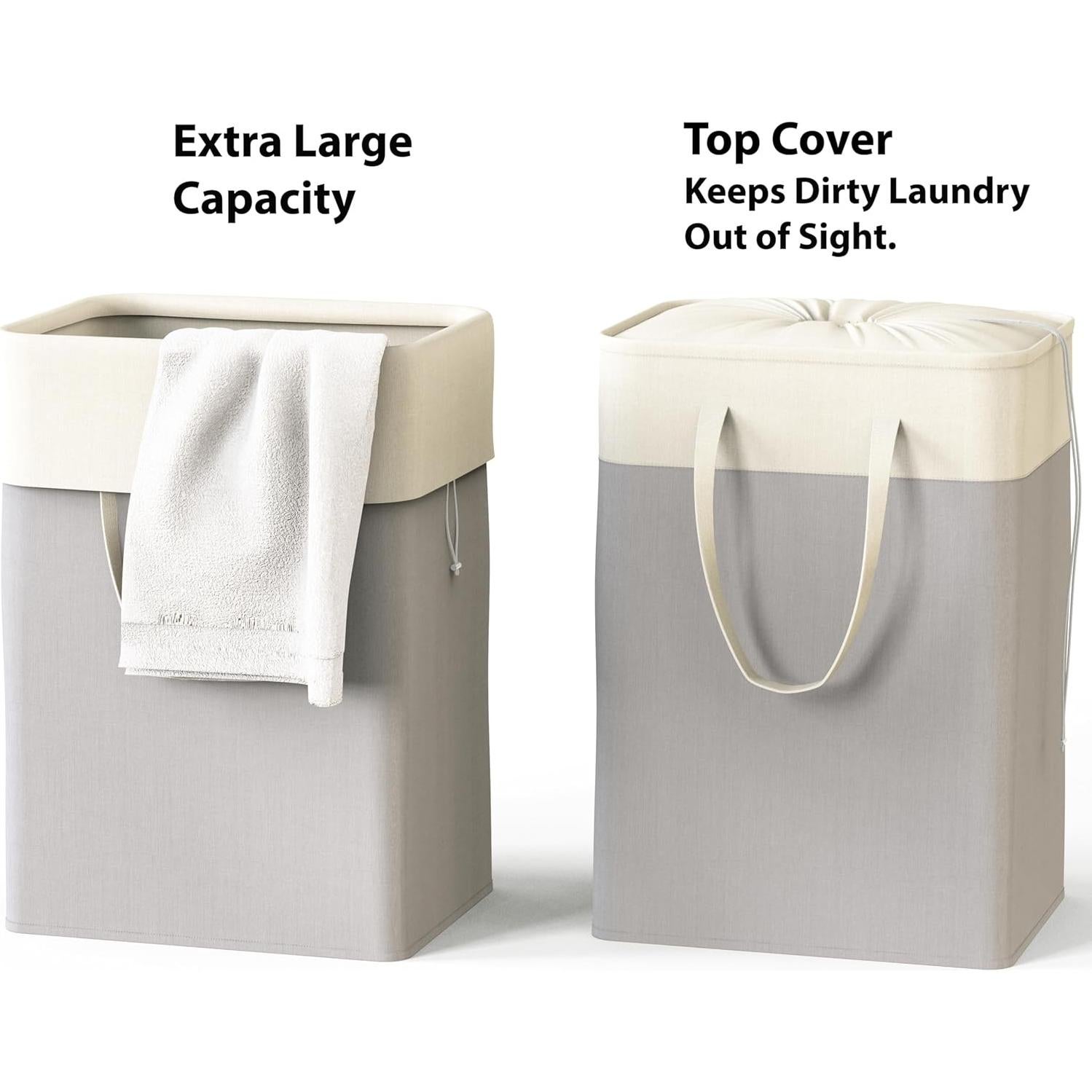 Cesta de Ropa Colapsable 75L Simple Houseware Gris