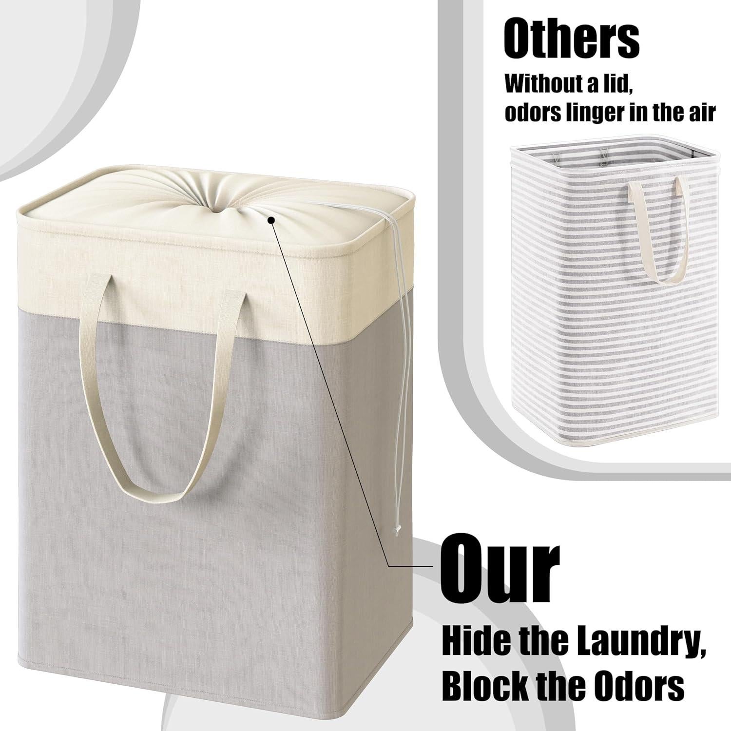 Cesta de Ropa Colapsable 75L Simple Houseware Gris