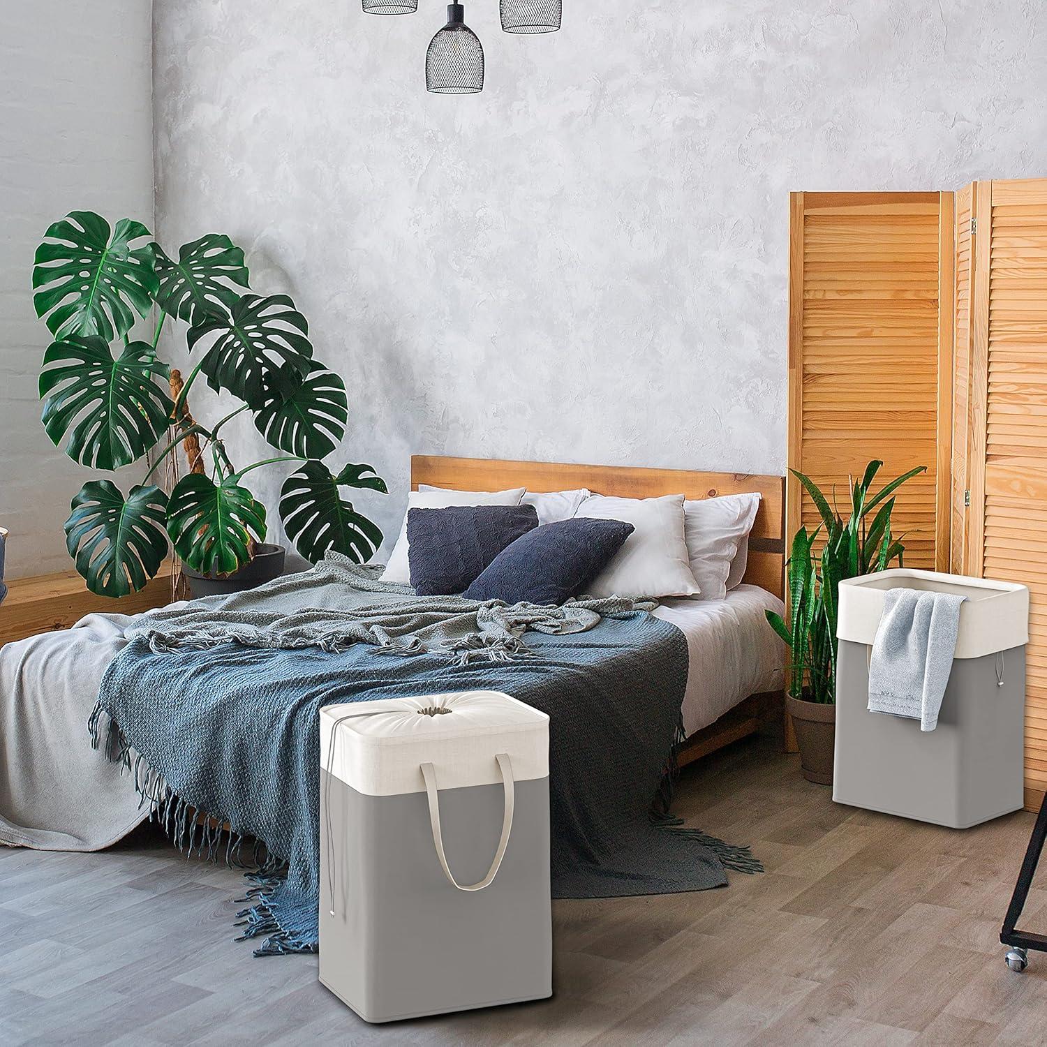 Cesta de Ropa Colapsable 75L Simple Houseware Gris