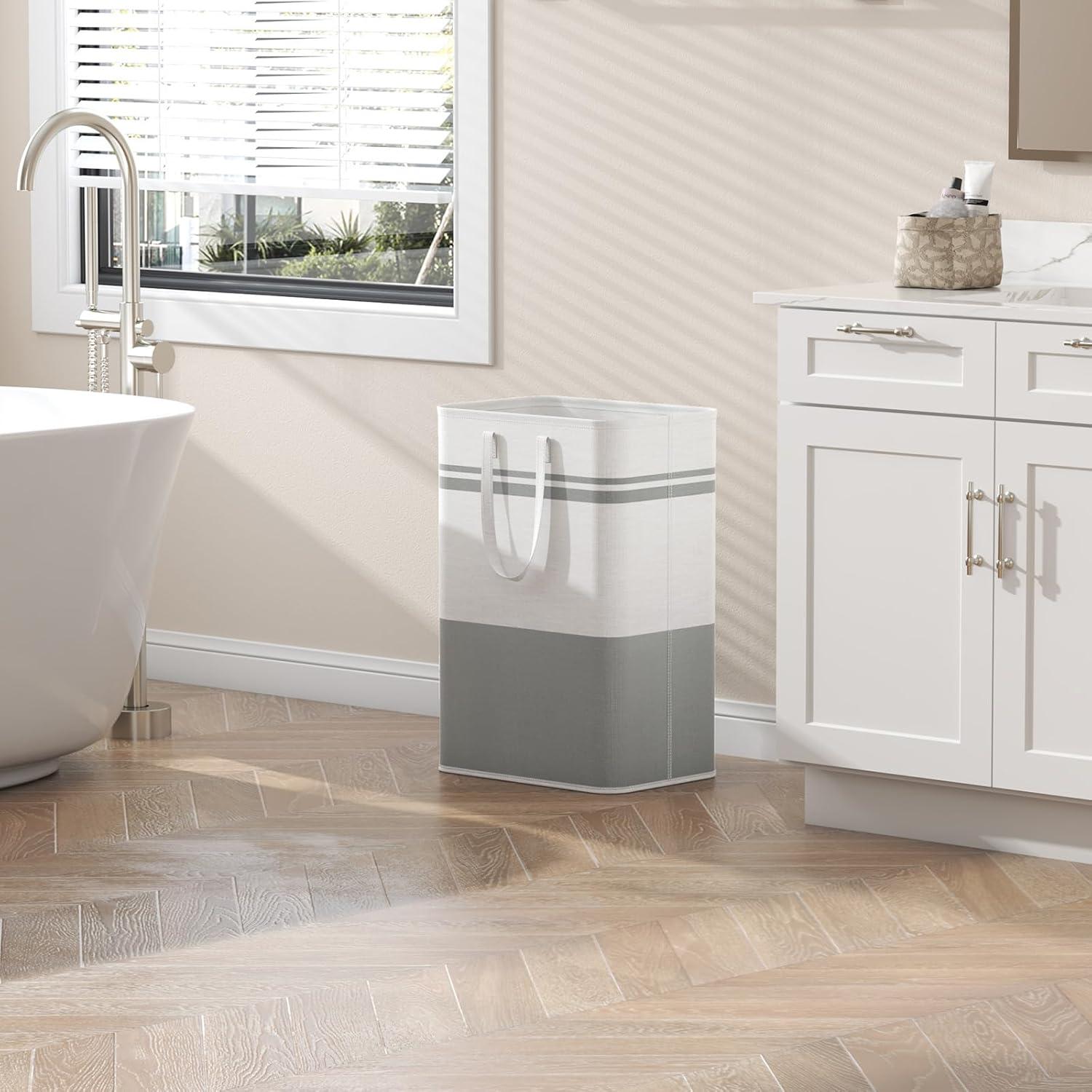 Cesto de Ropa Plegable Lifewit 80L 2 Pack Impermeable Gris
