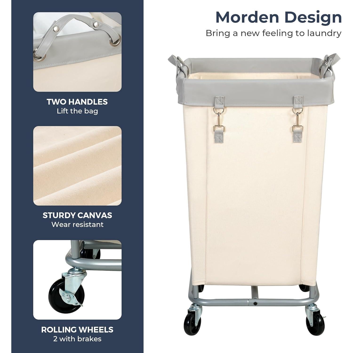 Cesto de Ropa STO STO 160L con Ruedas y Estructura de Acero