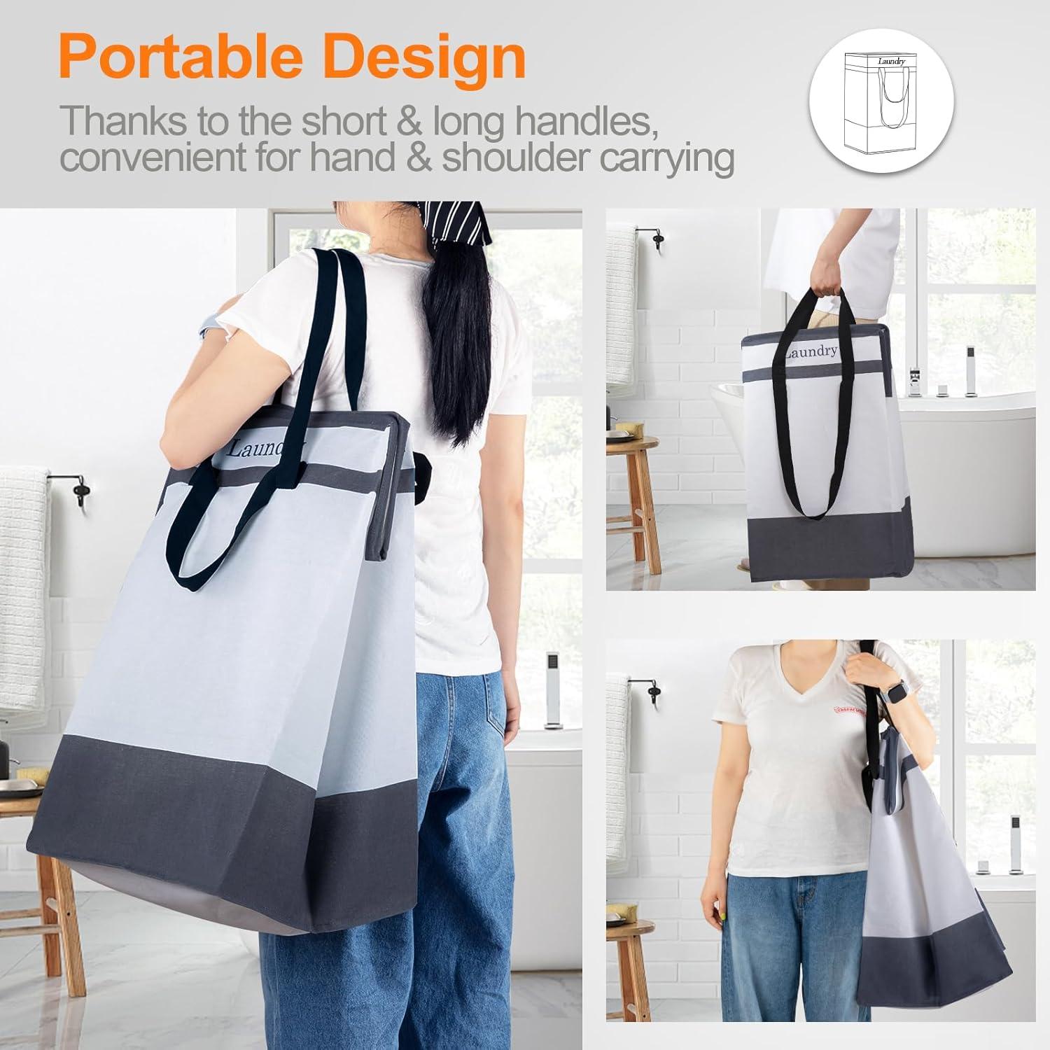 Cesta de Ropa Plegable FairyHaus 78L 2Pack Negra