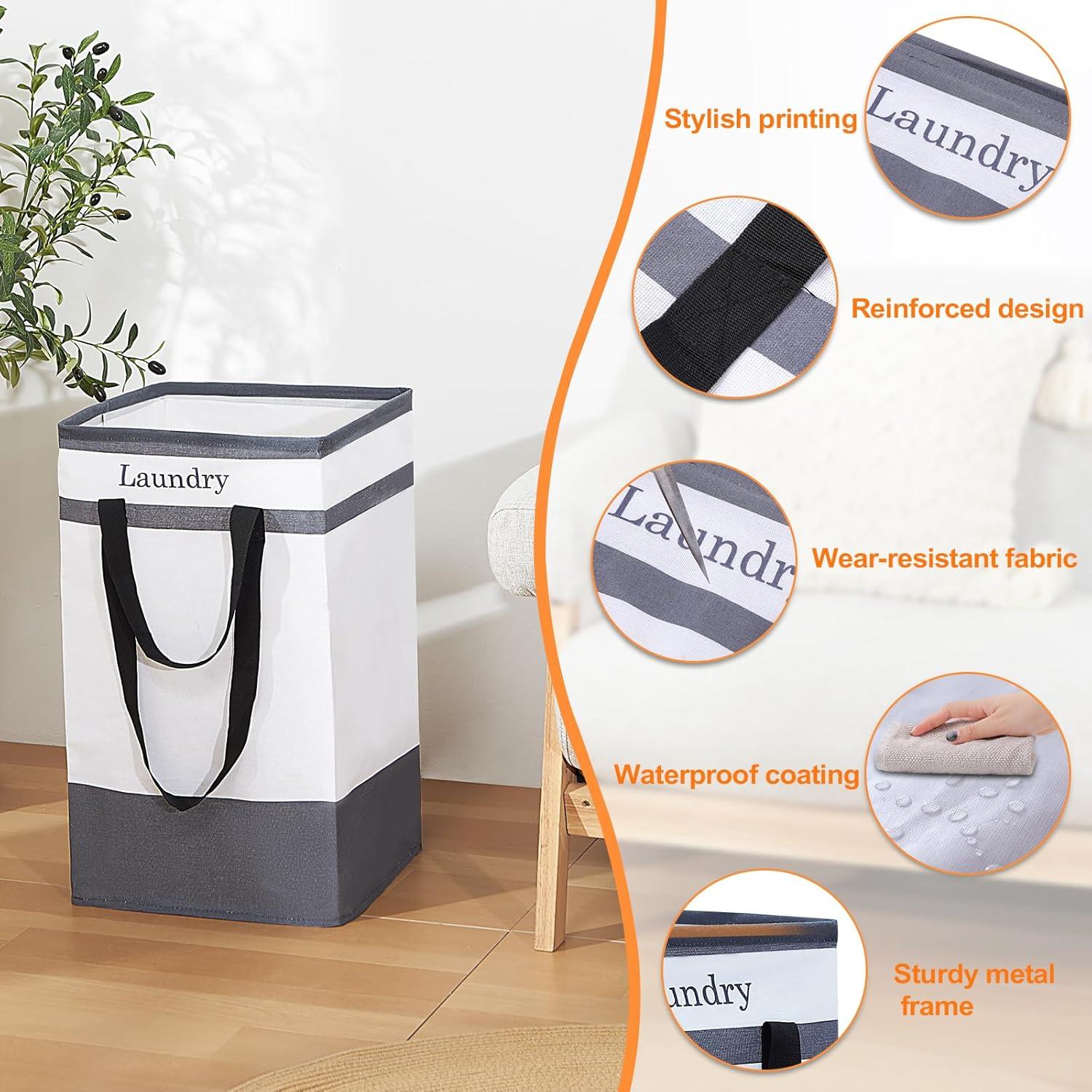 Cesta de Ropa Plegable FairyHaus 78L 2Pack Negra