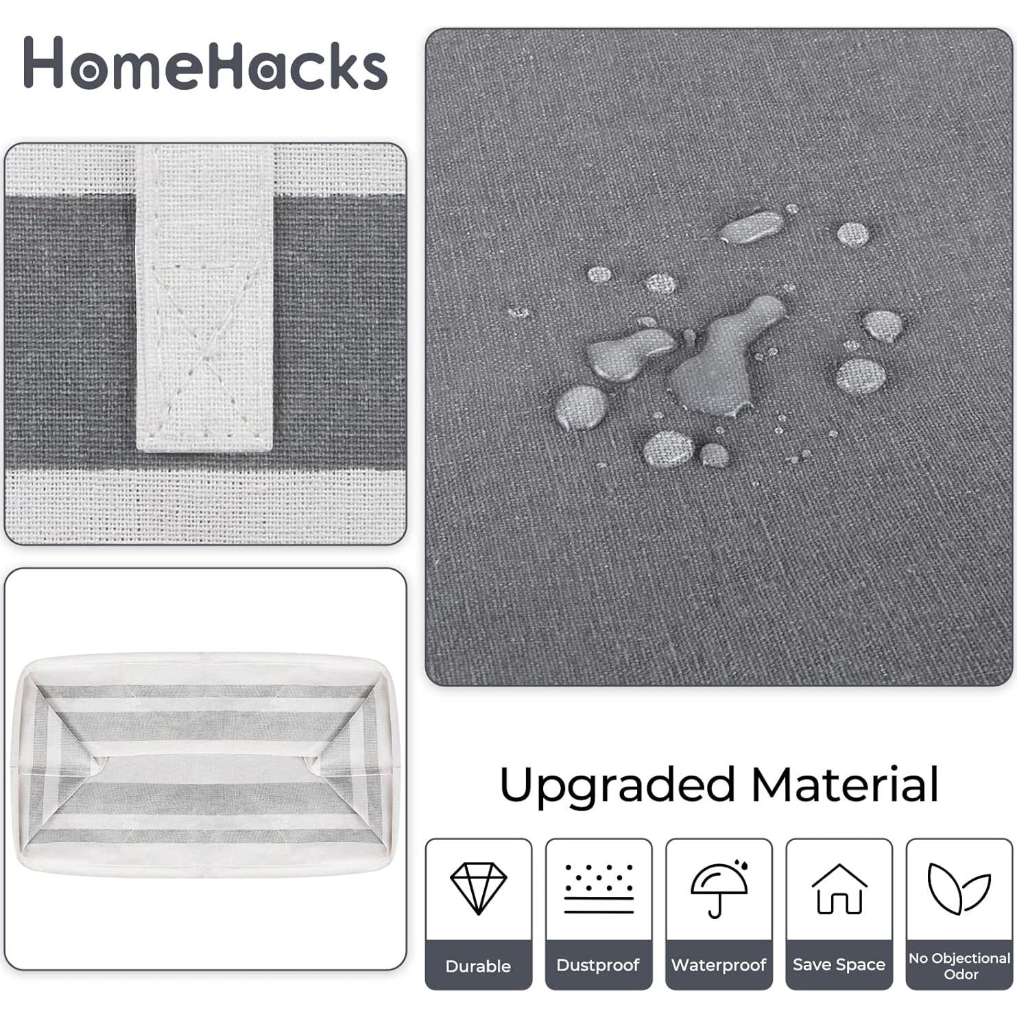 Canasta de Ropa Alta HomeHacks 88L Impermeable Plegable Gris