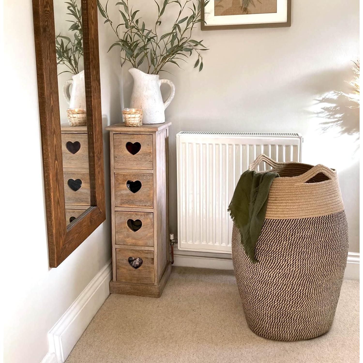 Cesta de Ropa de Yute Goodpick 65x45 cm 105L Colapsable