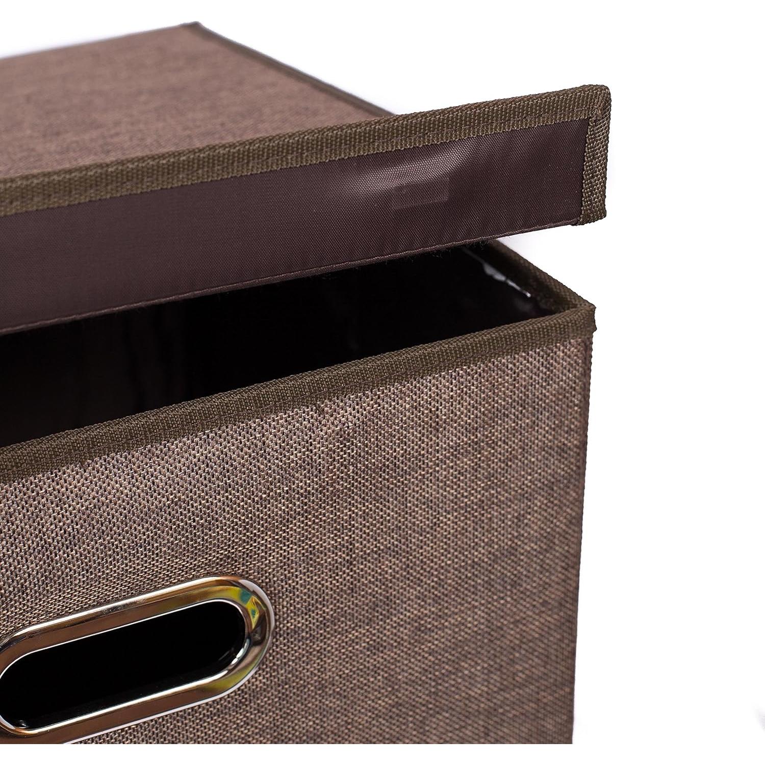 Cesta de Ropa Doble BIRDROCK HOME con Tapa 49.2L Marrón