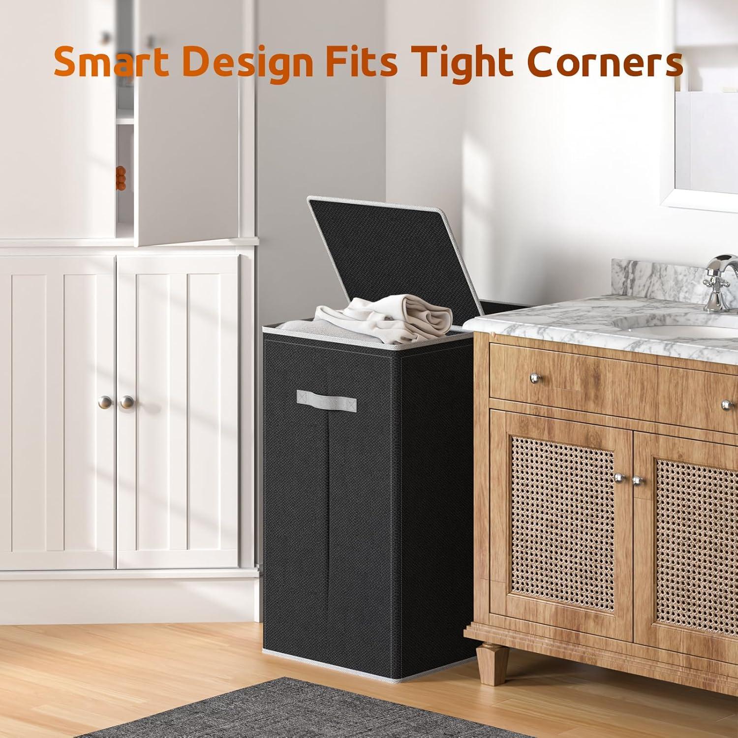 Cesto de Ropa Doble Yvonznxe 160L Plegable con Tapa