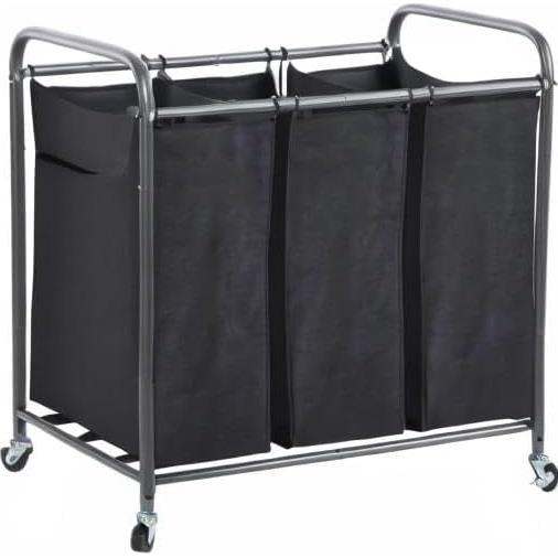 Clasificador de Ropa Rodante STO STO 3 Secciones Negro