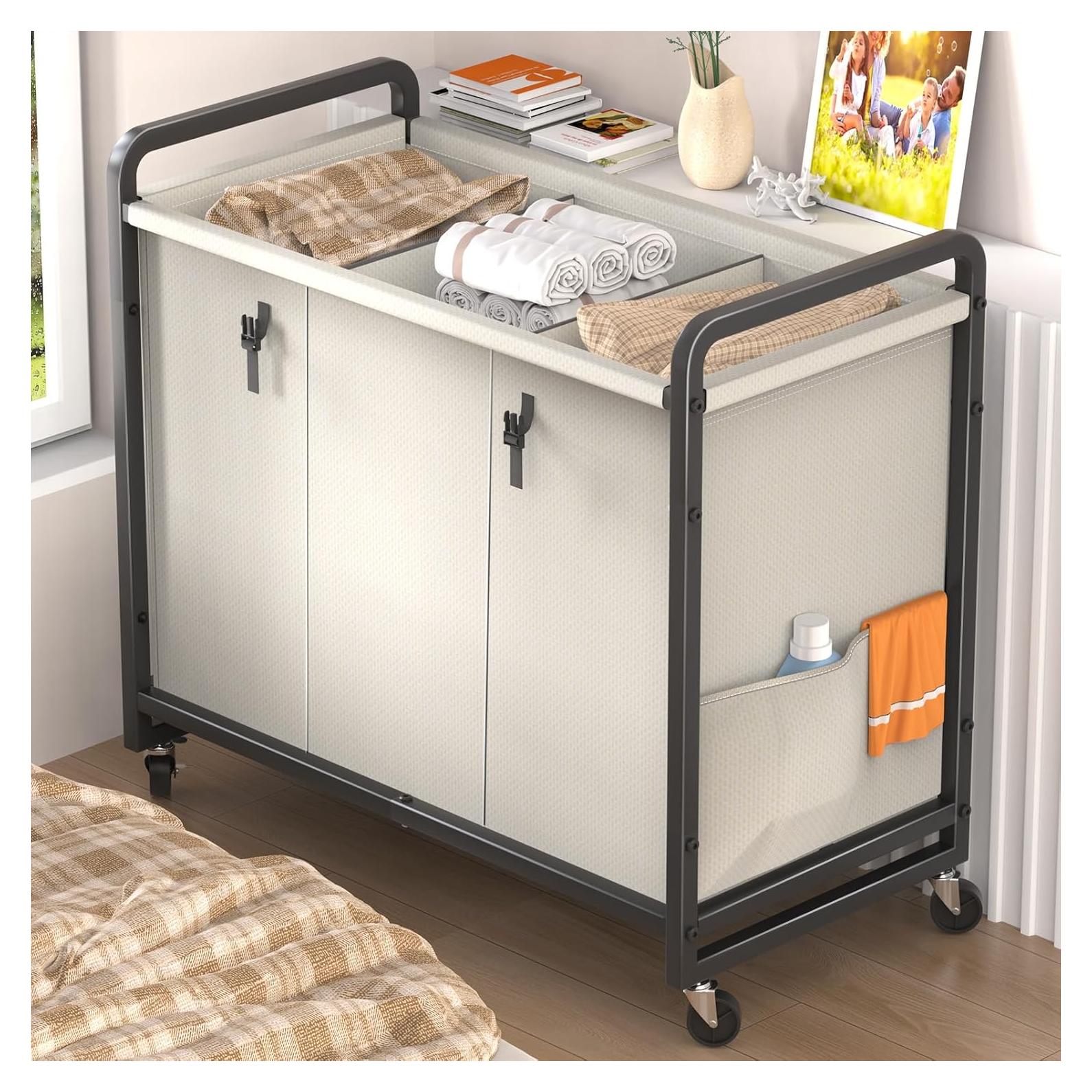 Clasificador de Ropa 230L Alentar 3 Secciones con Ruedas