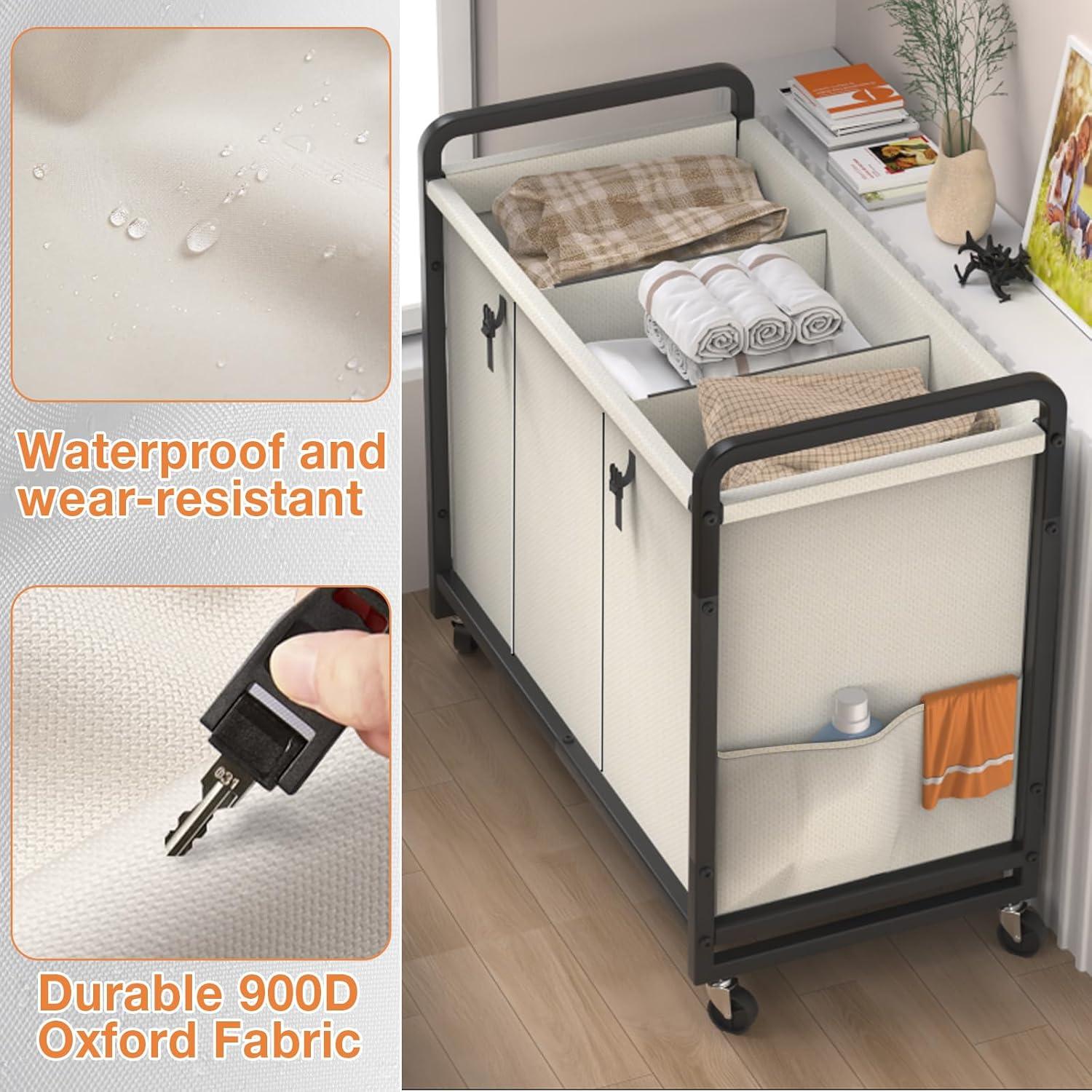 Clasificador de Ropa 230L Alentar 3 Secciones con Ruedas