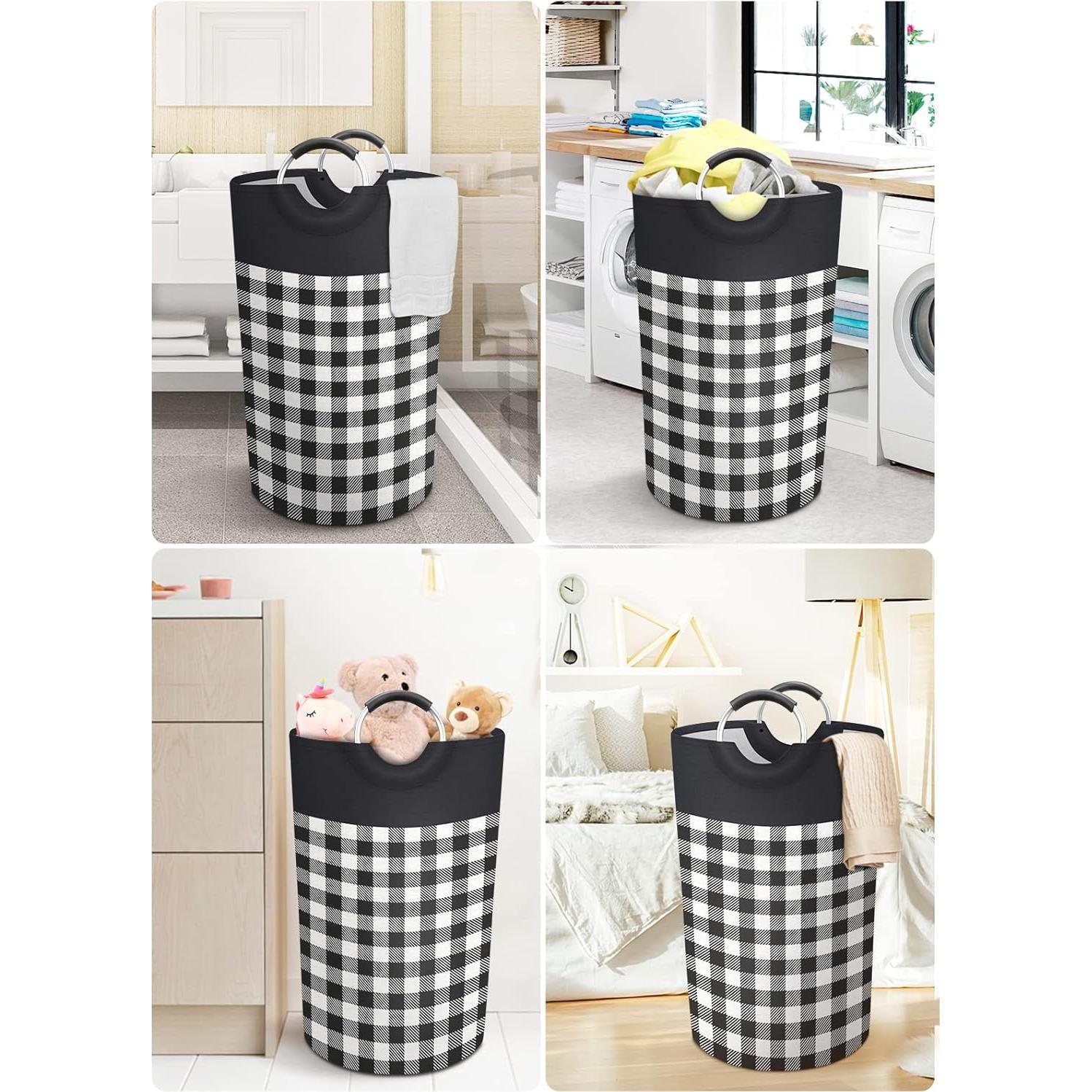 Cesta de Ropa Plegable BlissTotes 82L Negra Impermeable