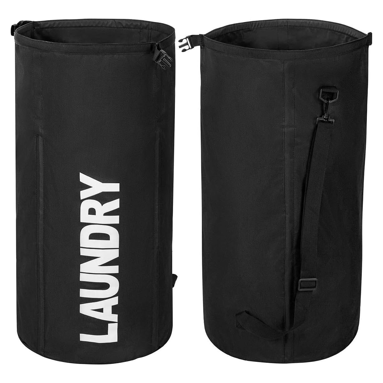 Bolsa de Lavandería Plegable WOWLIVE 44L Negra Impermeable