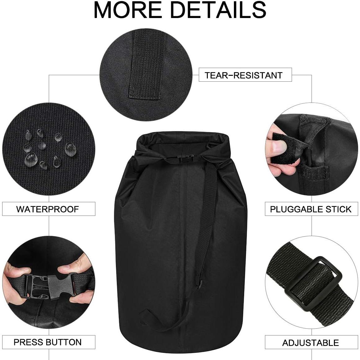 Bolsa de Lavandería Plegable WOWLIVE 44L Negra Impermeable