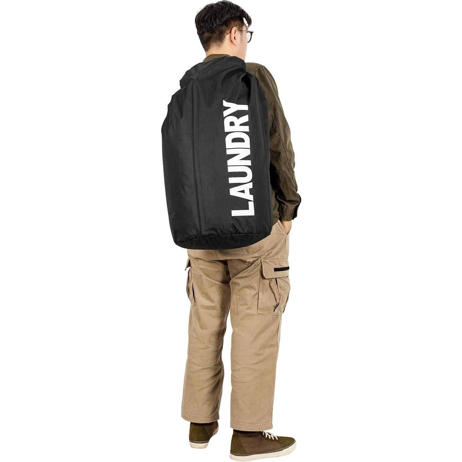 Bolsa de Lavandería Plegable WOWLIVE 44L Negra Impermeable