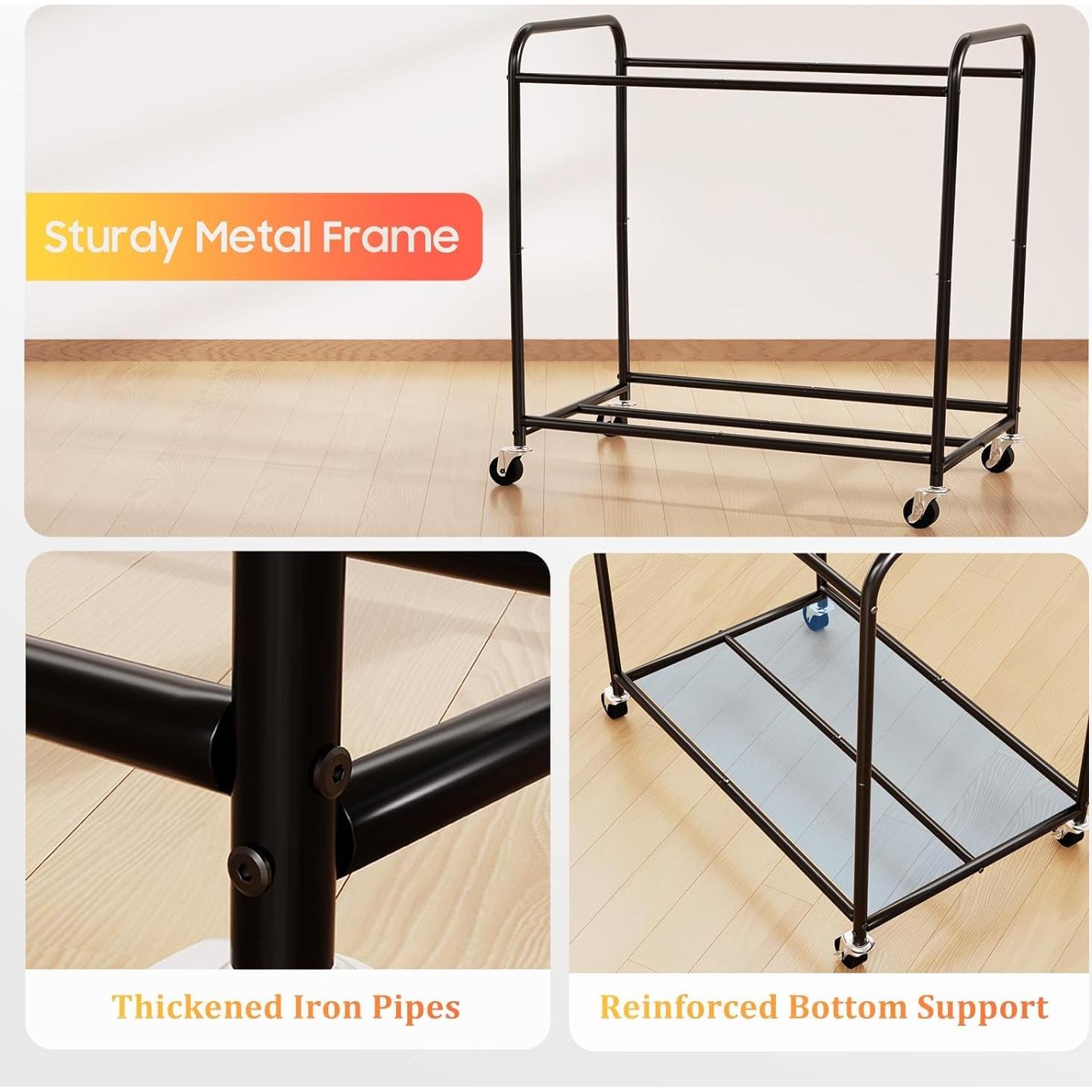 Clasificador de Ropa 180L Olldide con Ruedas y Tapa - 3 Secciones