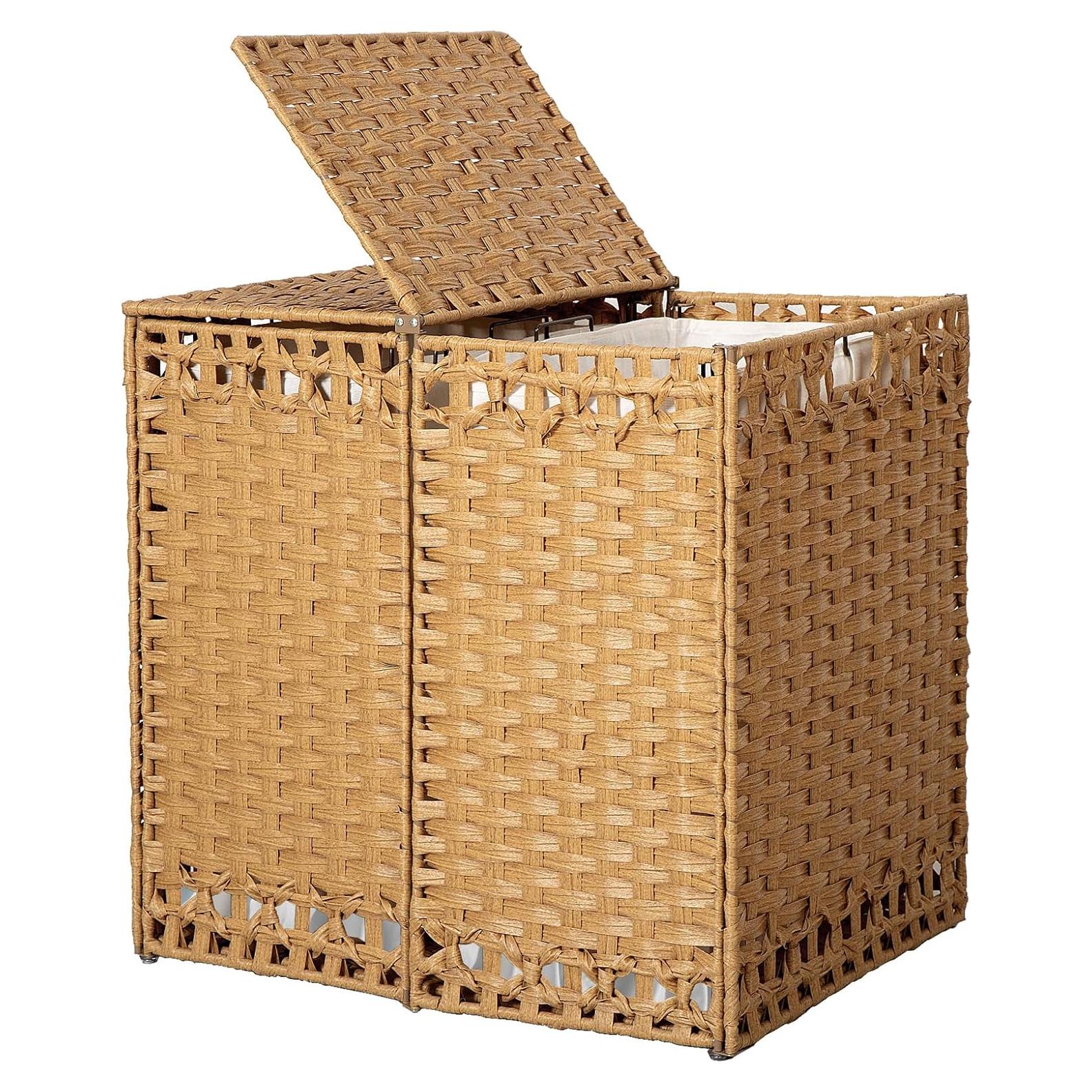 Cesto de Ropa Plegable KOUSEI 130L con Tapa Natural