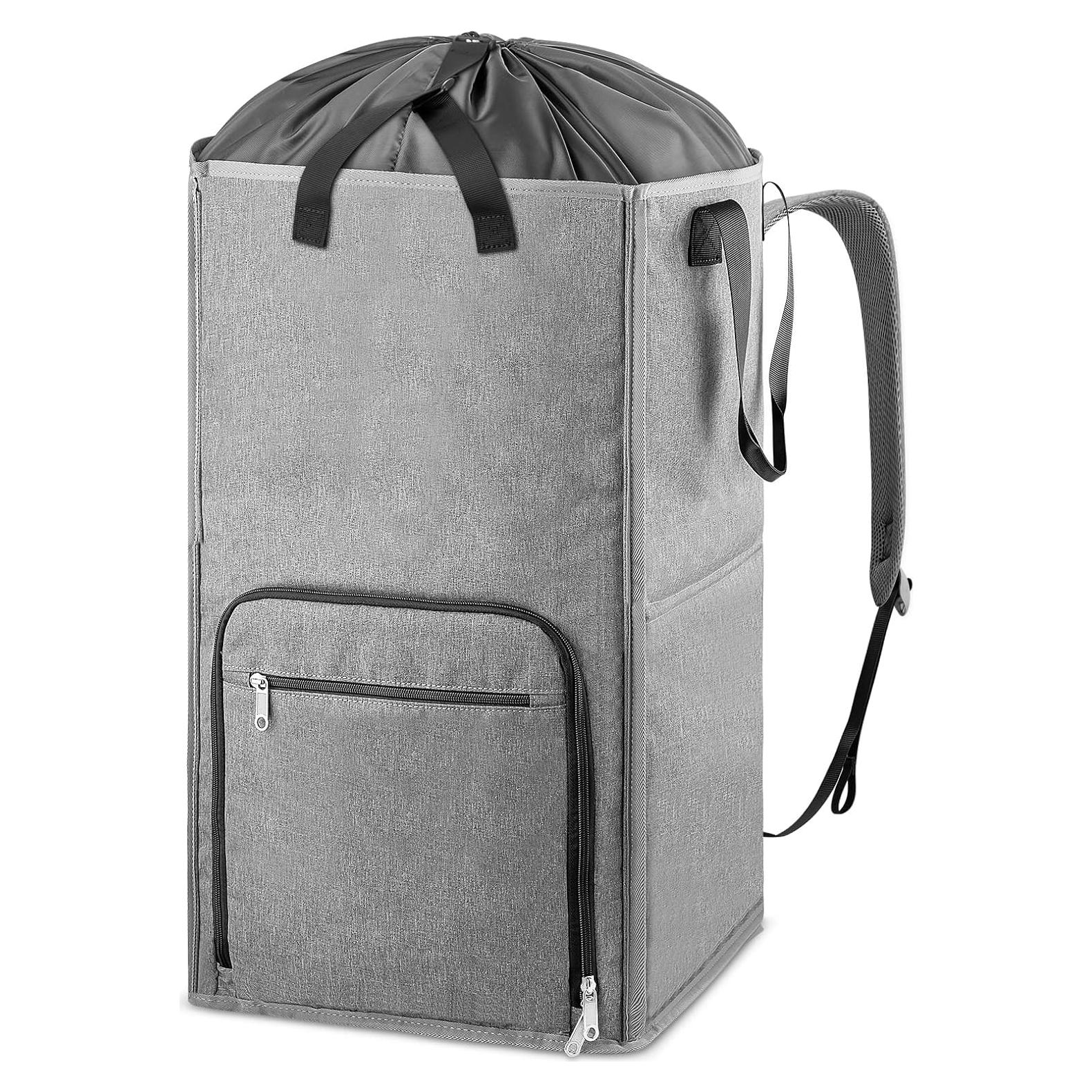 Bolsa Mochila para Ropa Bukere 90L Gris 2 en 1 Ajustable