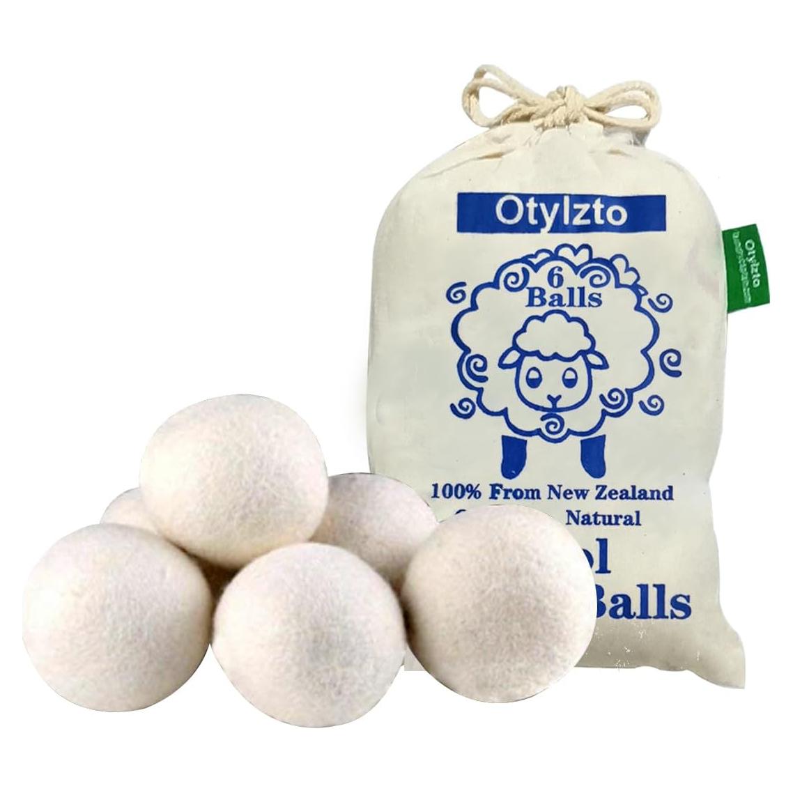 Bolas de Secado de Lana Otylzto 6-Pack Ecológicas XL