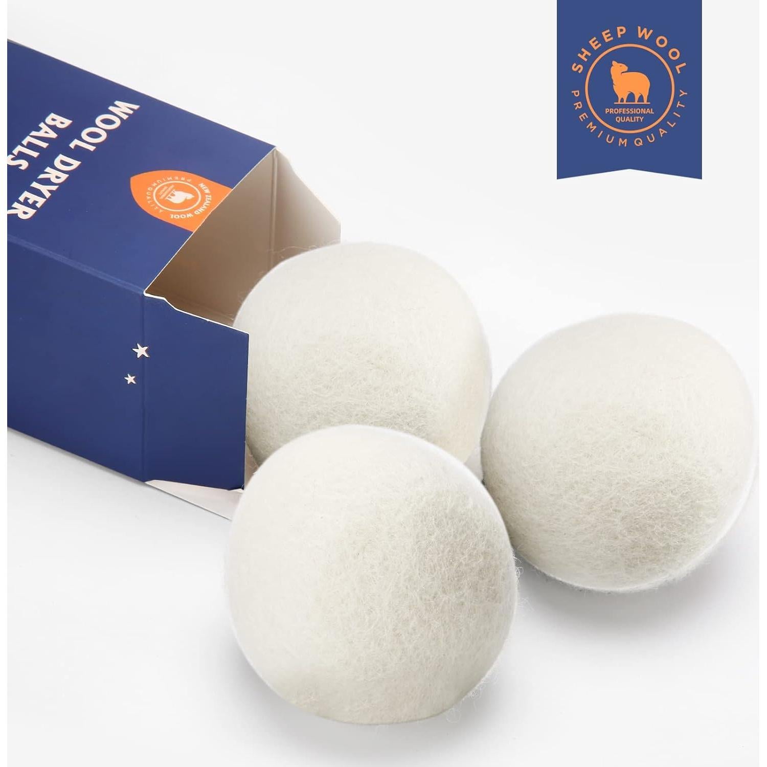 Bolas de Secado de Lana Orgánica Softkomfyy 3 Paquete XL