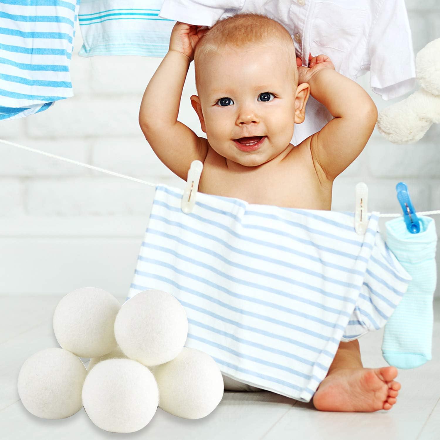 Bolas de Secado de Lana SnugPad XL 100% Orgánica - Paquete de 6