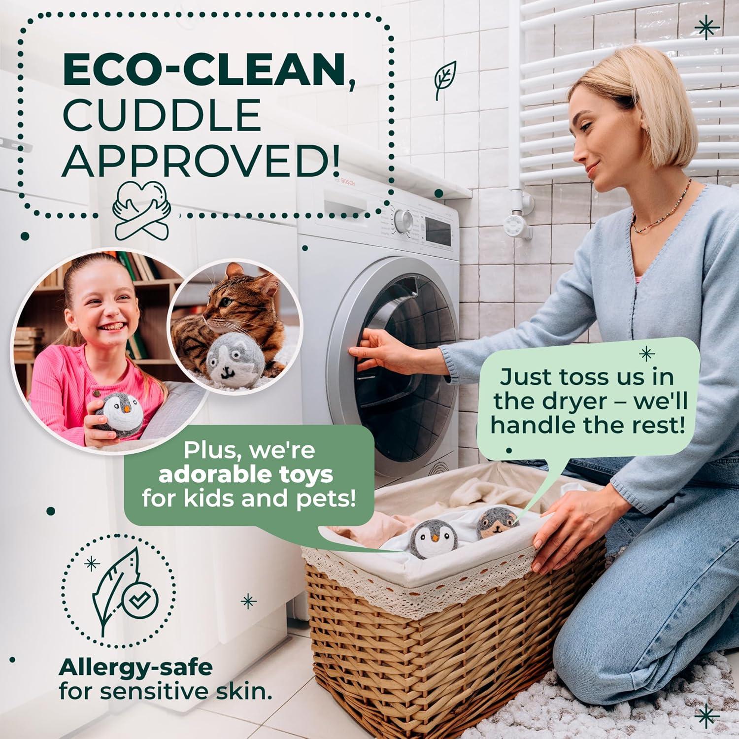 Bolas de Secadora de Lana Reutilizables Héroes de la Lana 6-Pack