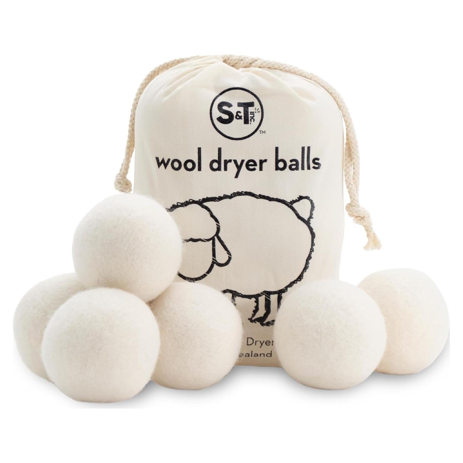 Bolas de Secado de Lana S&T INC. - 6 Piezas 7.4 cm