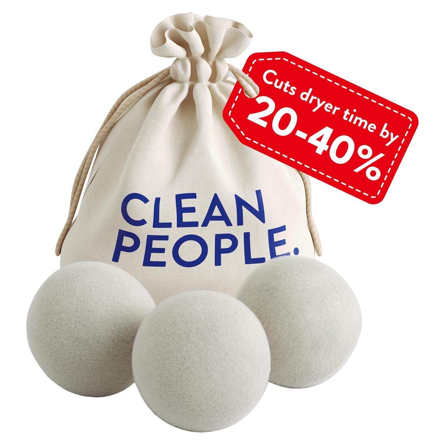 Bolas de Secadora 100% Lana Nueva Zelanda Personas Limpias - 3 Unidades