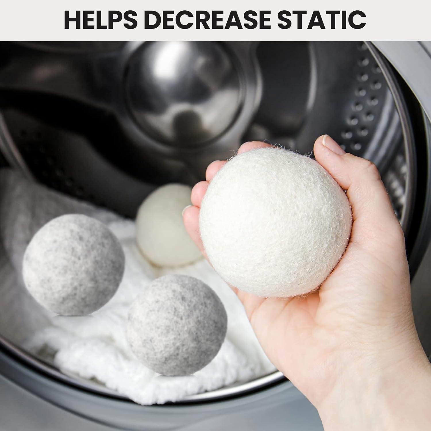 Juego de 42 Bolas de Secado de Lana Roowest 18 cm Reutilizables