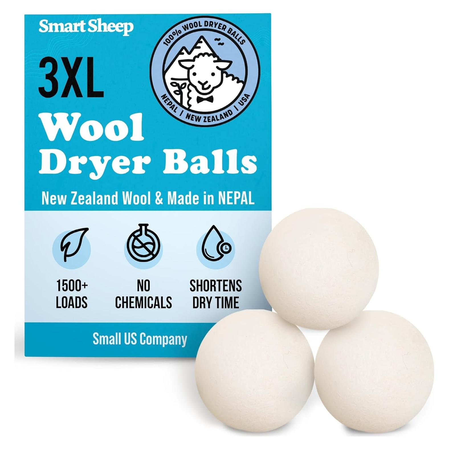 Bolas de Secadora de Lana Smart Sheep - Paquete de 3 XL Ecológicas