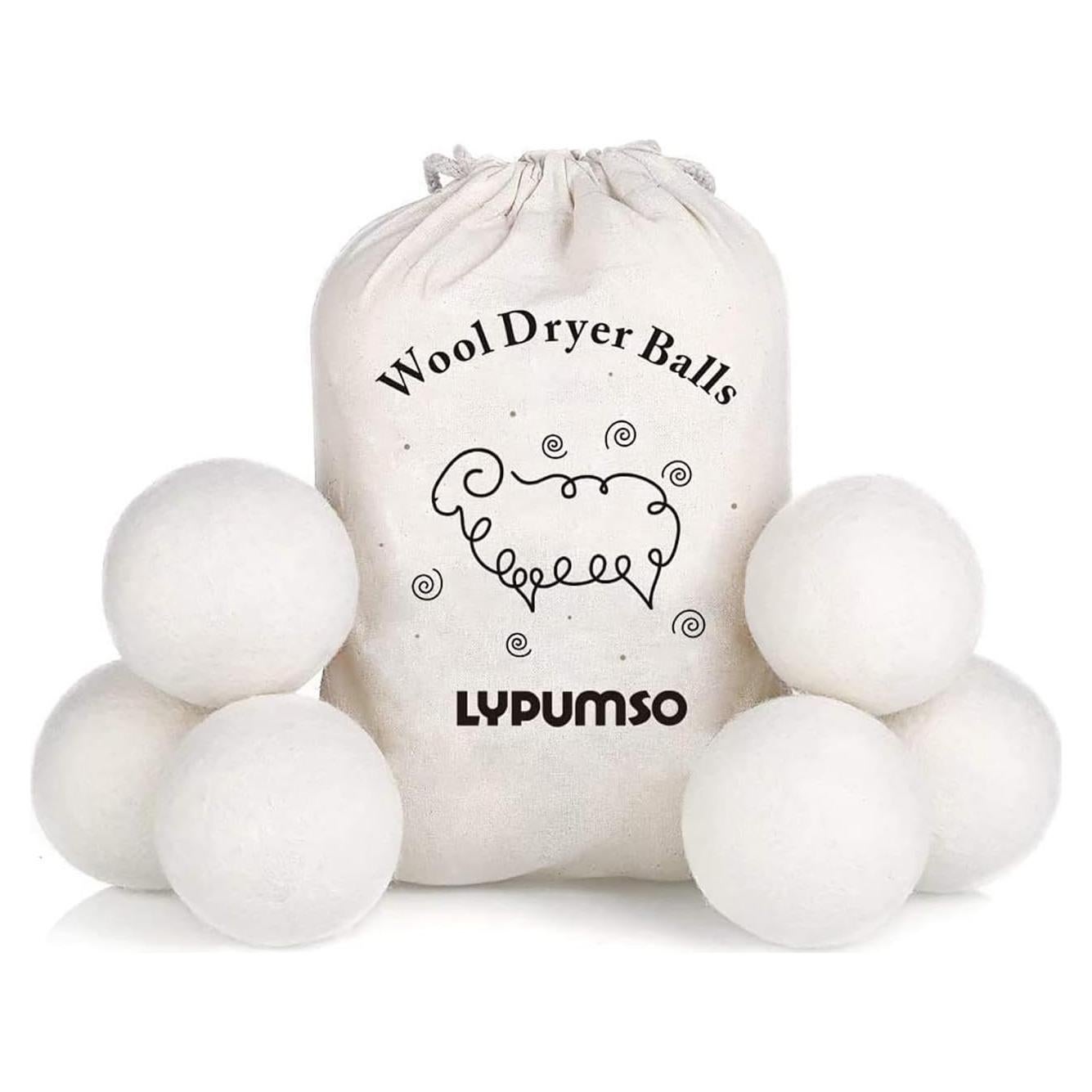 Bolas de Secado de Lana Lypumso XL - 100% Orgánica, 6 Piezas