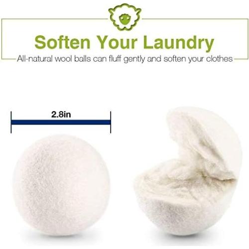 Bolas de Secado de Lana Lypumso XL - 100% Orgánica, 6 Piezas