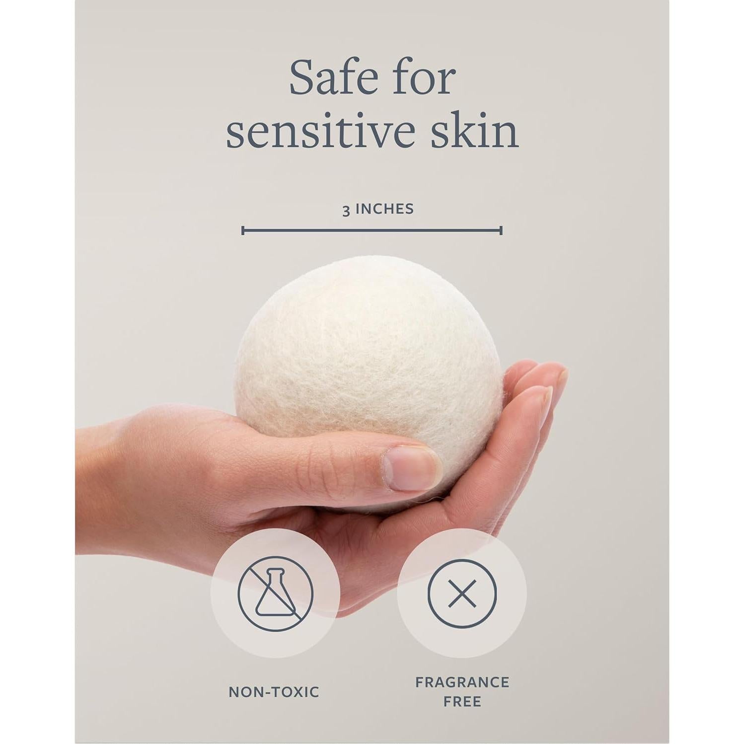 Bolas de Secado de Lana Orgánica GroundLuxe - Paquete de 6