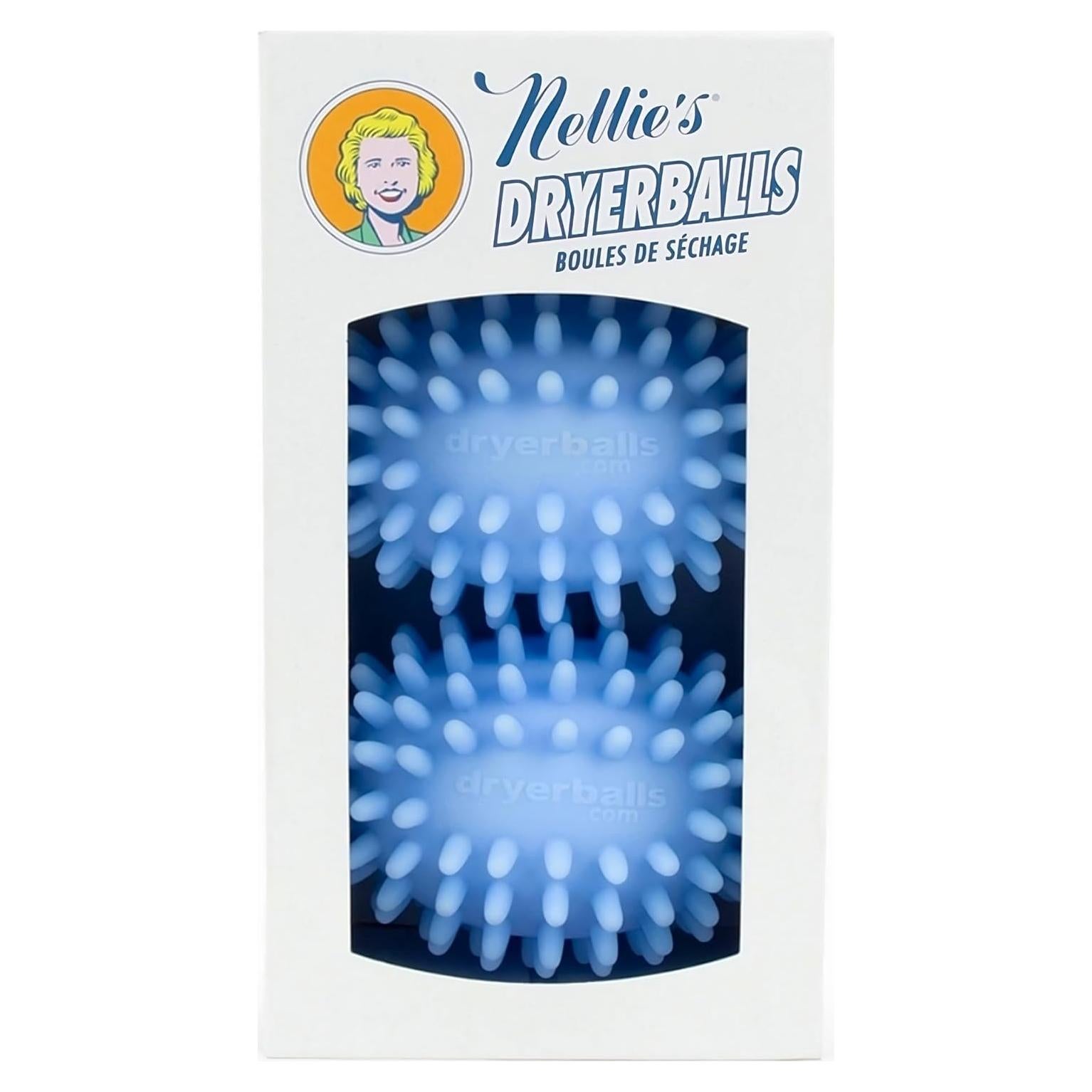 Bolas de Secado Ecológicas Nellie - 2 Paquete, Suaviza y Reduce Arrugas