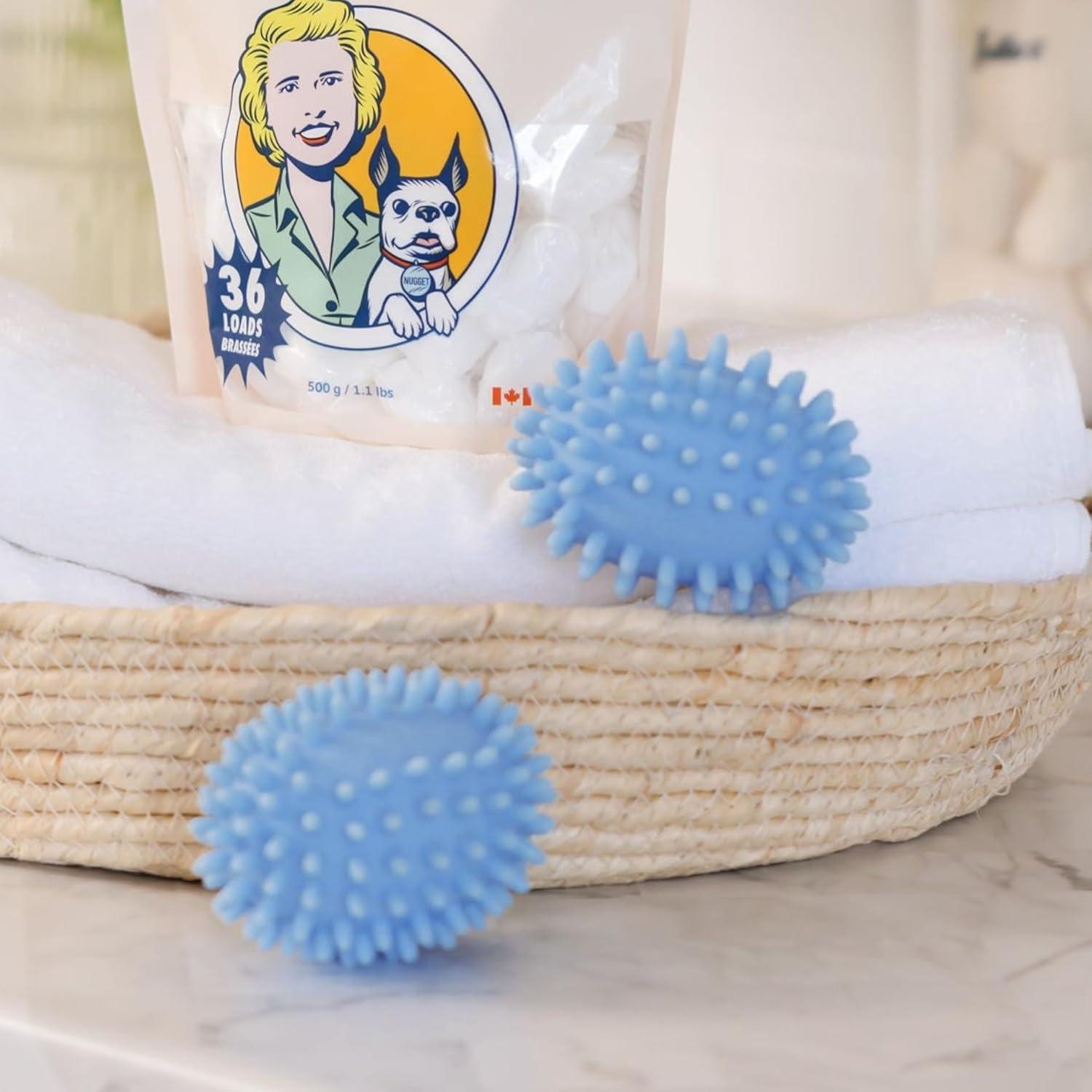 Bolas de Secado Ecológicas Nellie - 2 Paquete, Suaviza y Reduce Arrugas