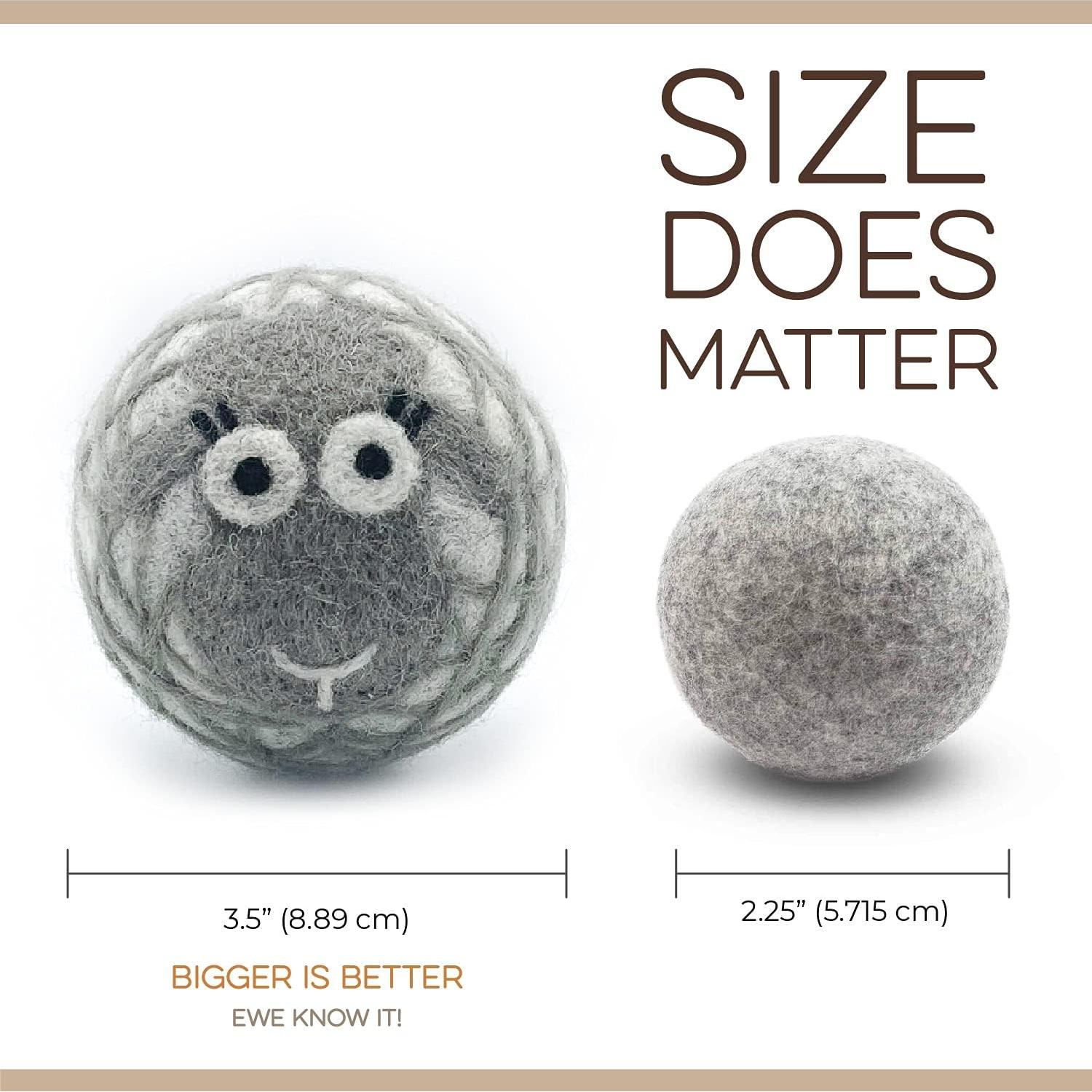 Bolas de Secado de Lana Fluff Ewes 3 Unidades - Reutilizables