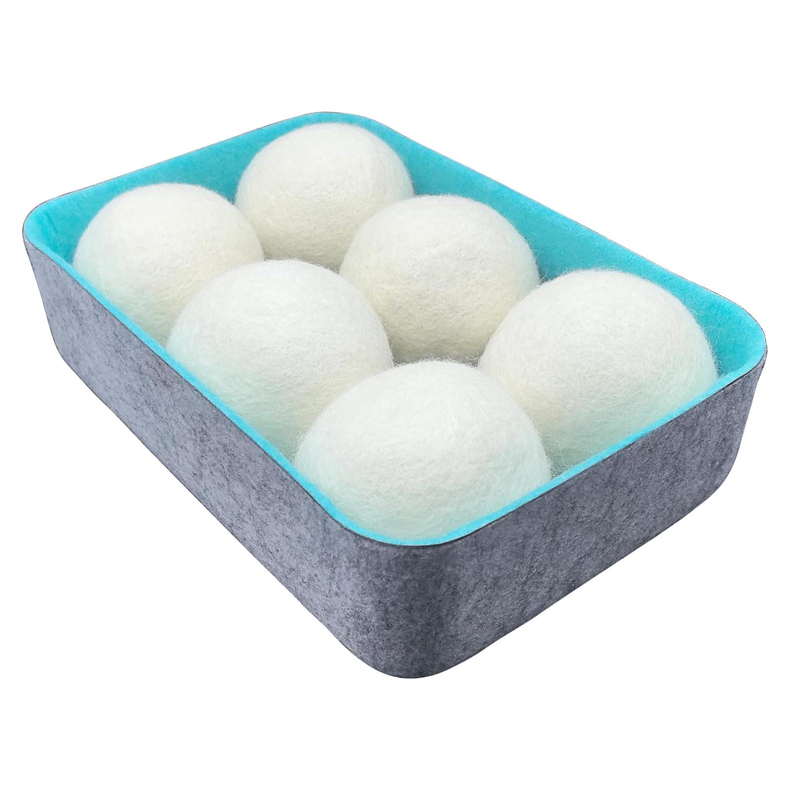 Bolas de Secado de Lana Natural Mlfklmkl - Paquete de 6 Reutilizables