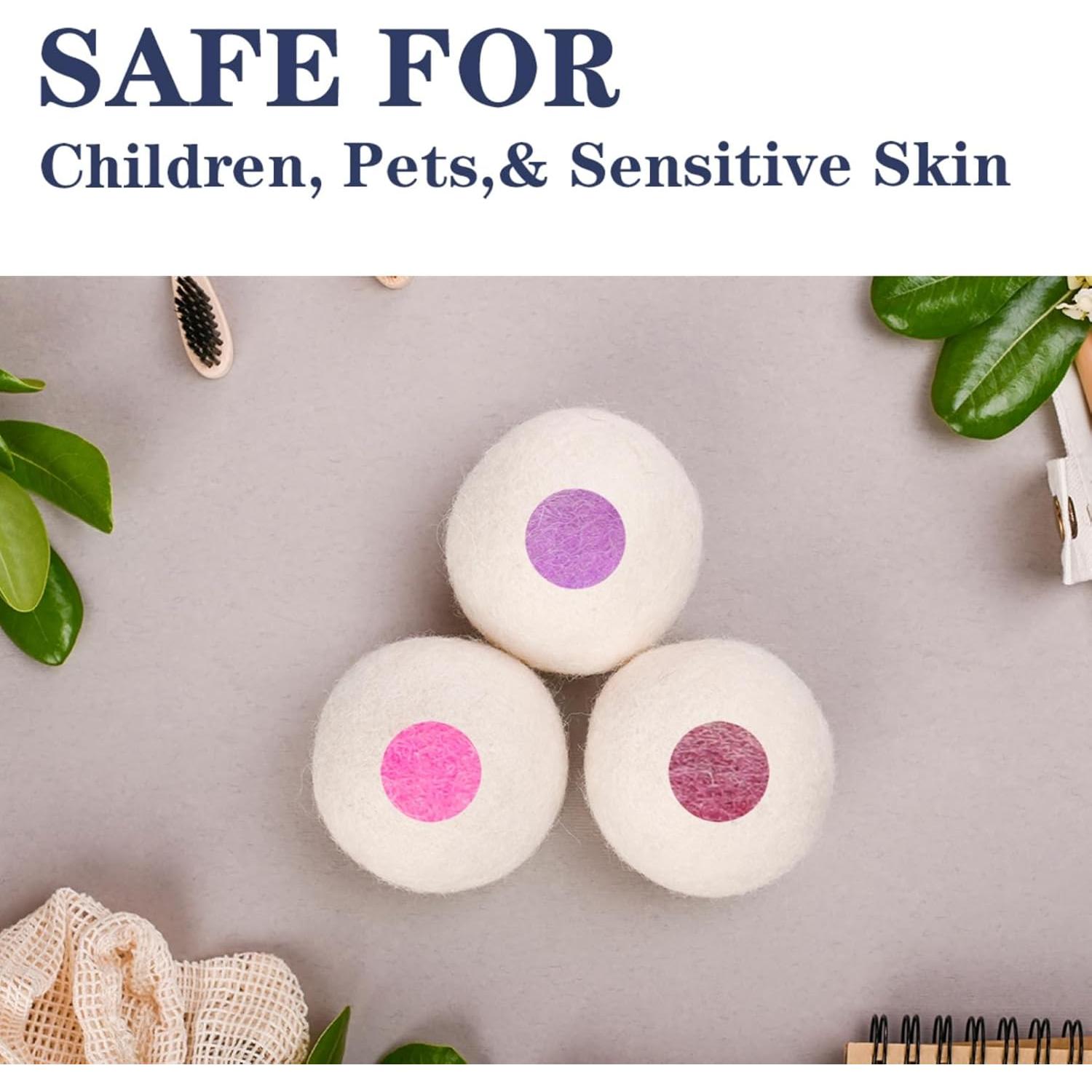 Bolas de Secadora de Lana Orgánica CXWPDD 6 Piezas Reutilizables