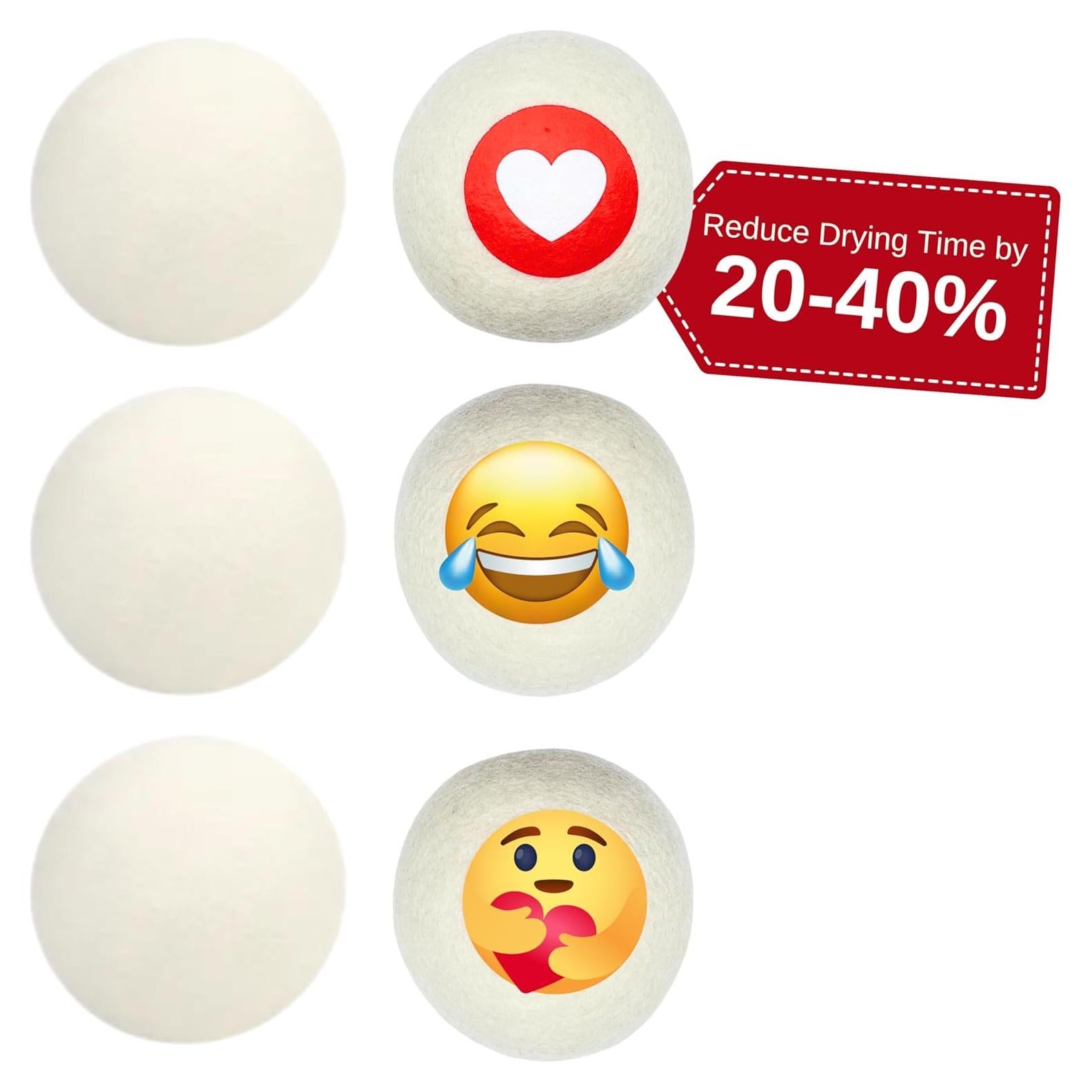 Kit de 6 Pelotas de Secadora de Lana ENUKYCOM - Ecológicas y Reutilizables