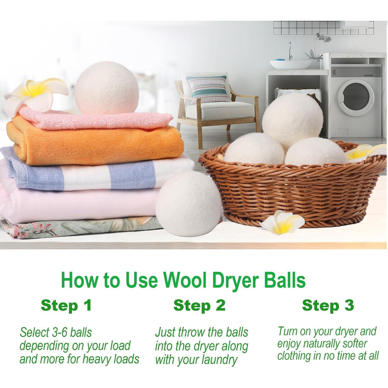 Bolas de Secadora de Lana Read and Work 6-Pack 7 cm