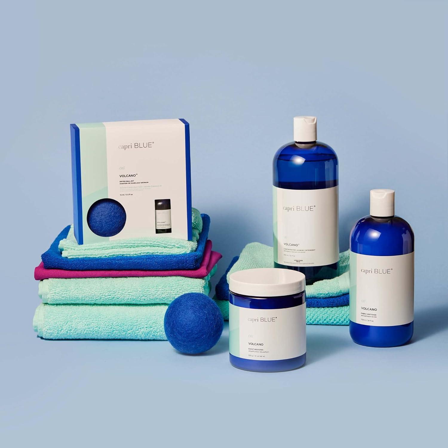 Kit de Pelotas de Secadora Capri Blue Volcano - 3 Pelotas de Lana + Aceite