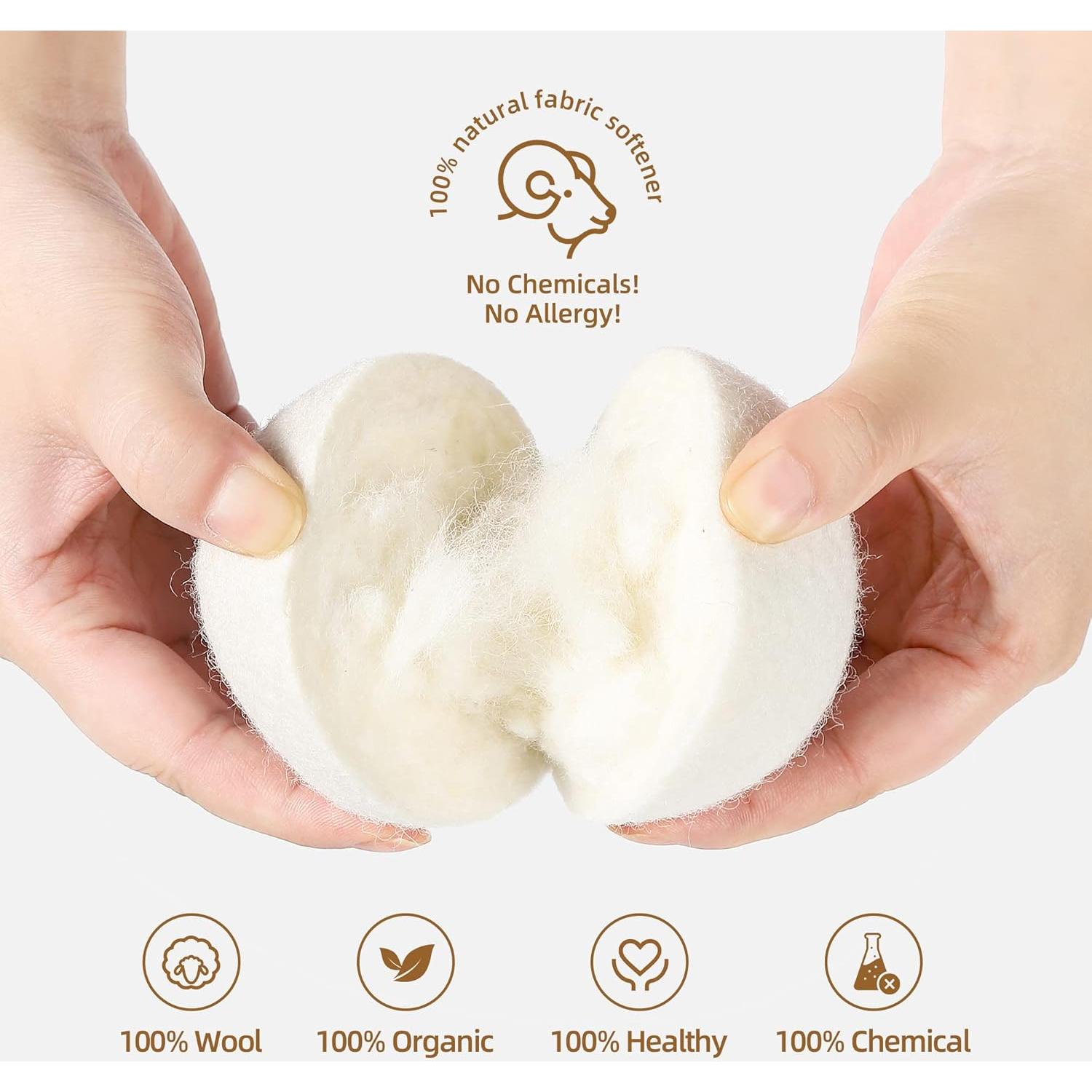 Bolas de Secadora de Lana ZERNBER XL 6 Piezas Ecológicas