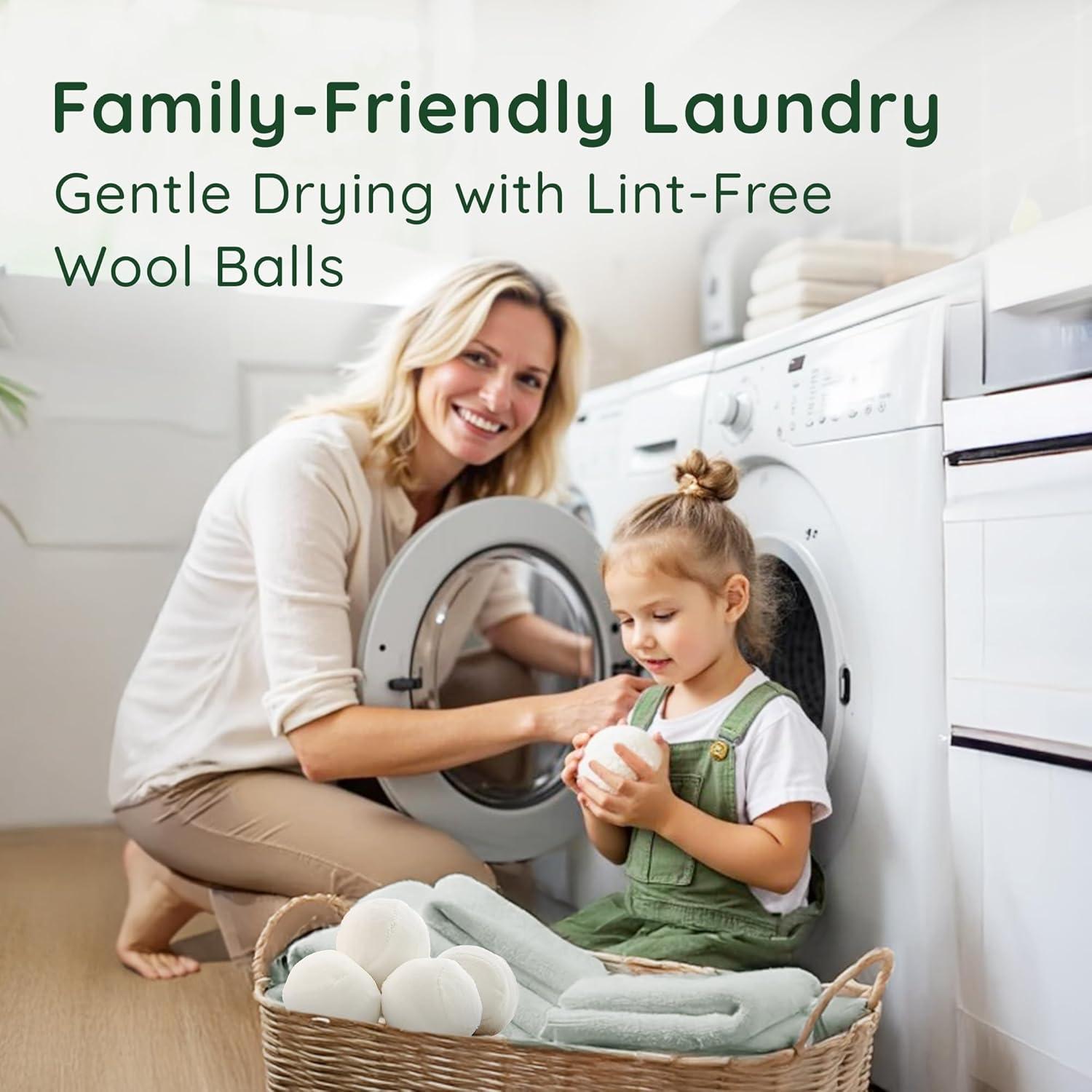 Bolas de Secado de Lana VIVASPHERE - Paquete de 6XL - 100% Natural