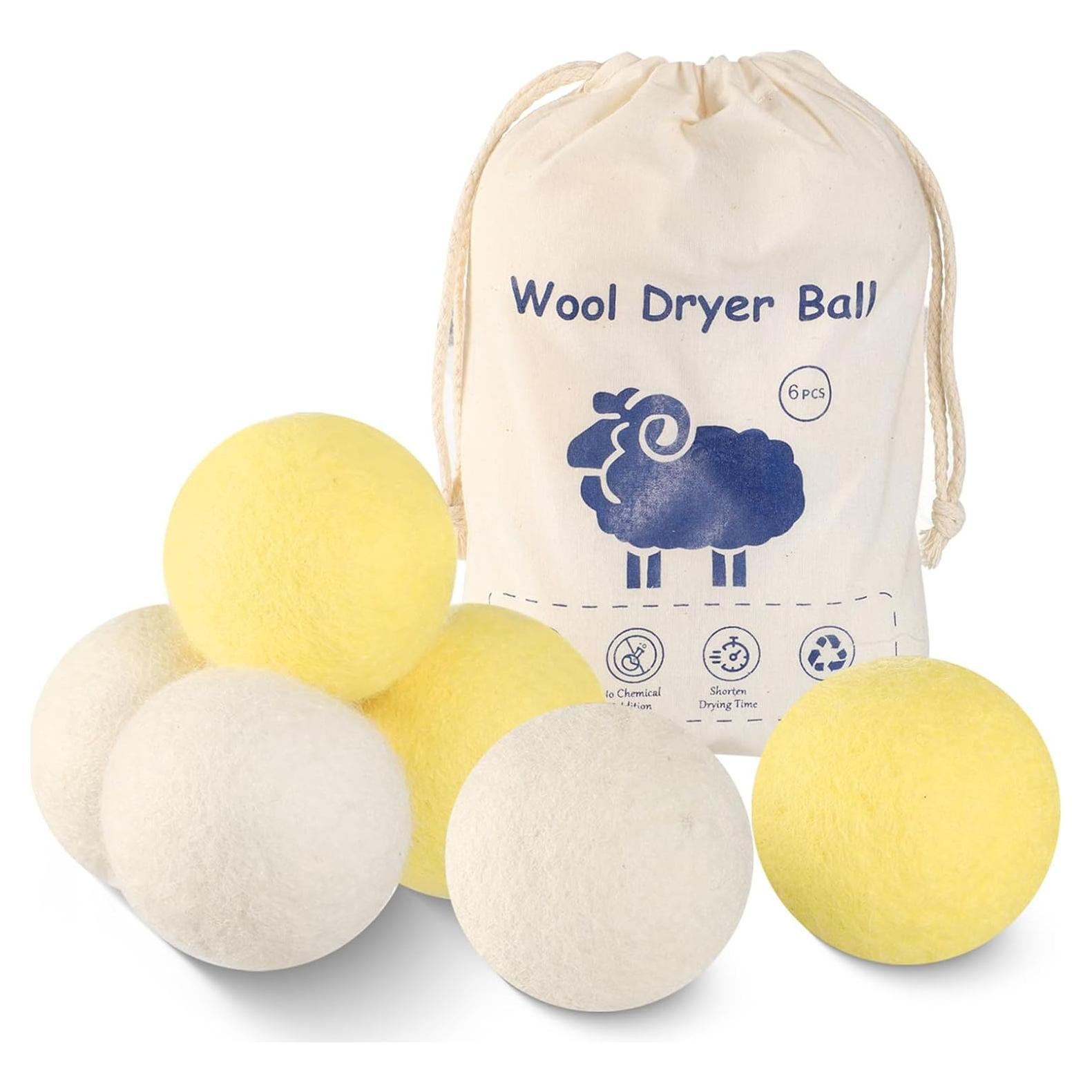Bolas de Secadora de Lana Orgánica CXWLTT - Paquete de 6 Unidades