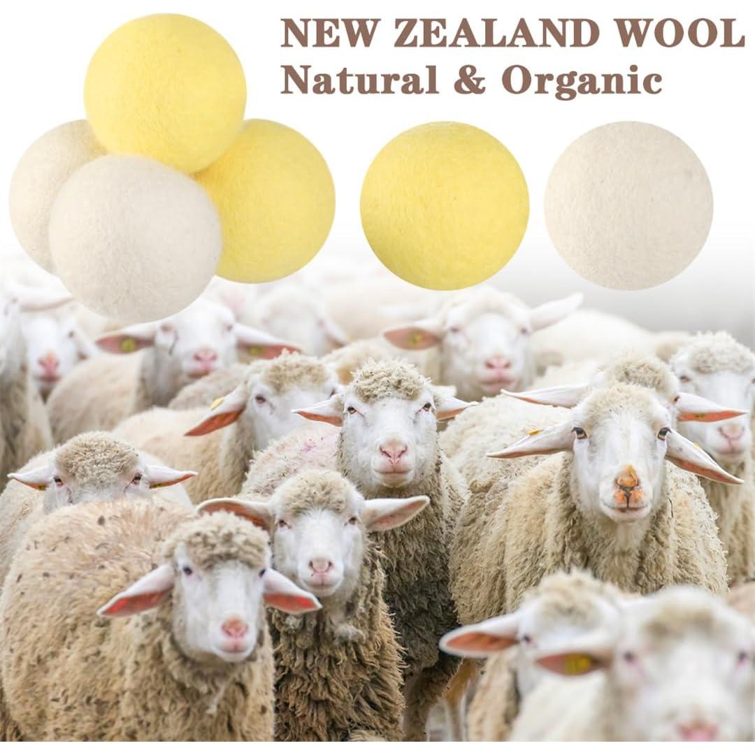 Bolas de Secadora de Lana Orgánica CXWLTT - Paquete de 6 Unidades