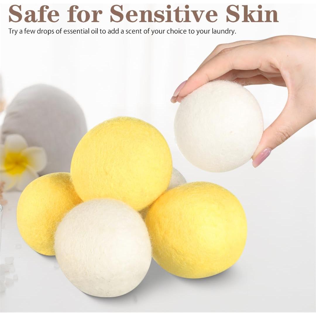 Bolas de Secadora de Lana Orgánica CXWLTT - Paquete de 6 Unidades