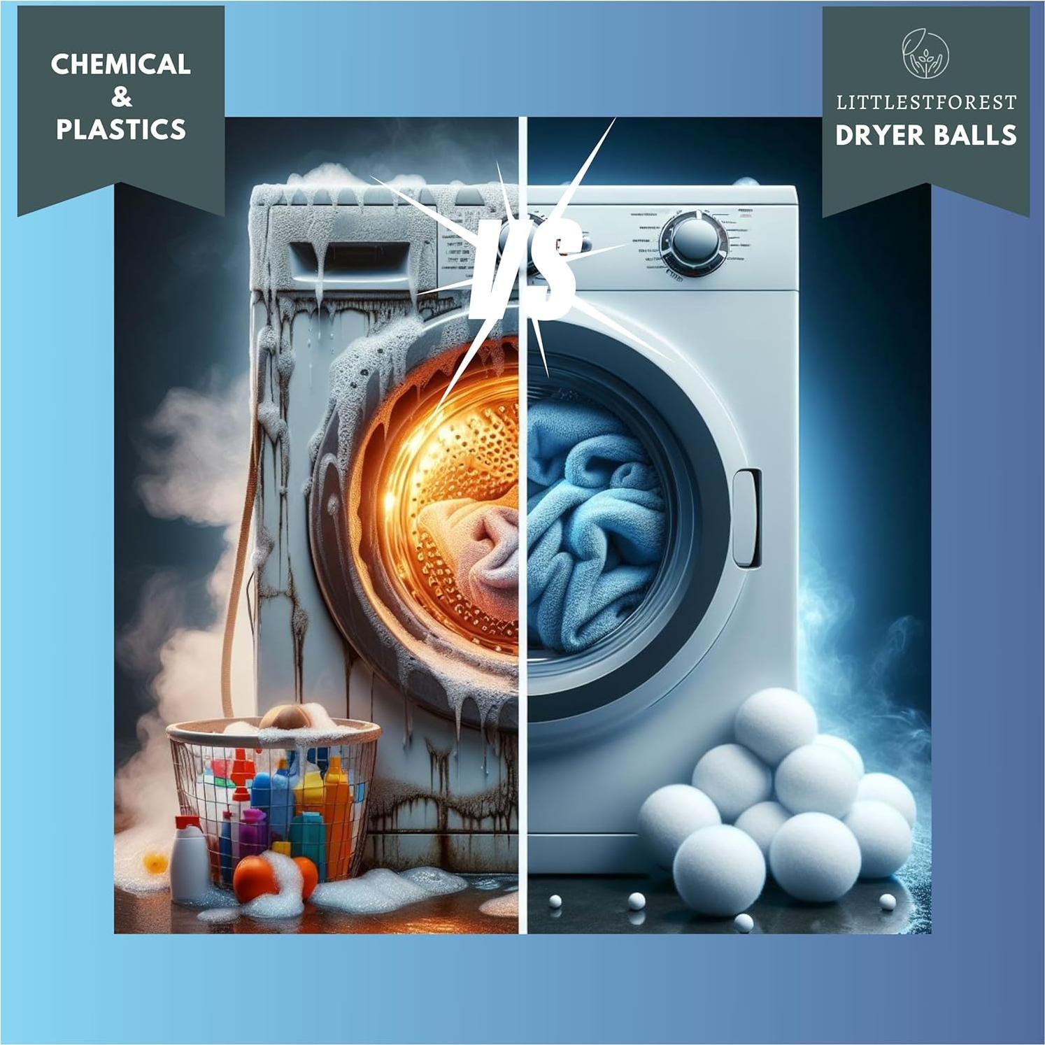 Bolas de Secadora de Lana XL Littlestforest - Suavizante Natural Hipoalergénico