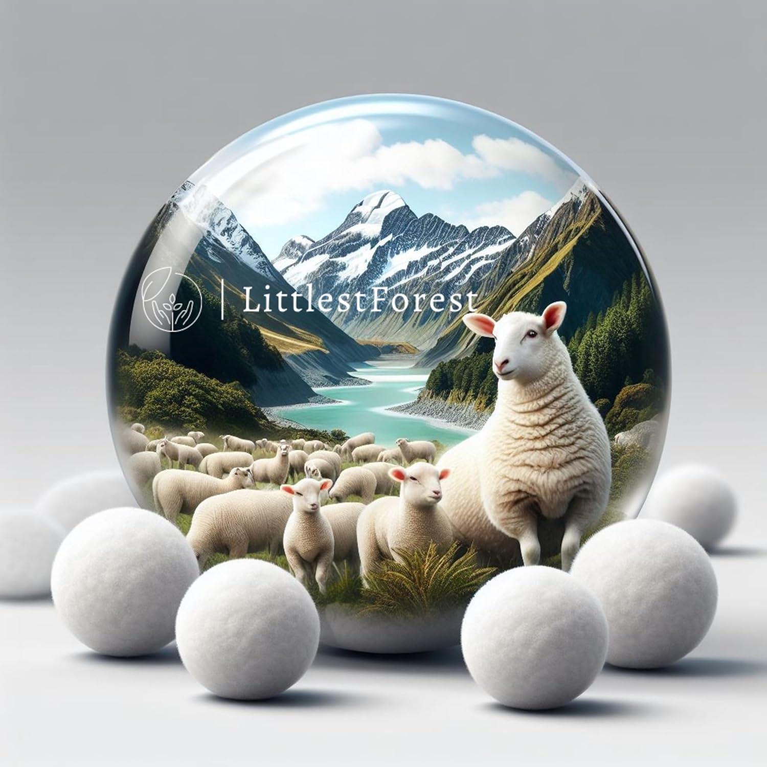 Bolas de Secadora de Lana XL Littlestforest - Suavizante Natural Hipoalergénico